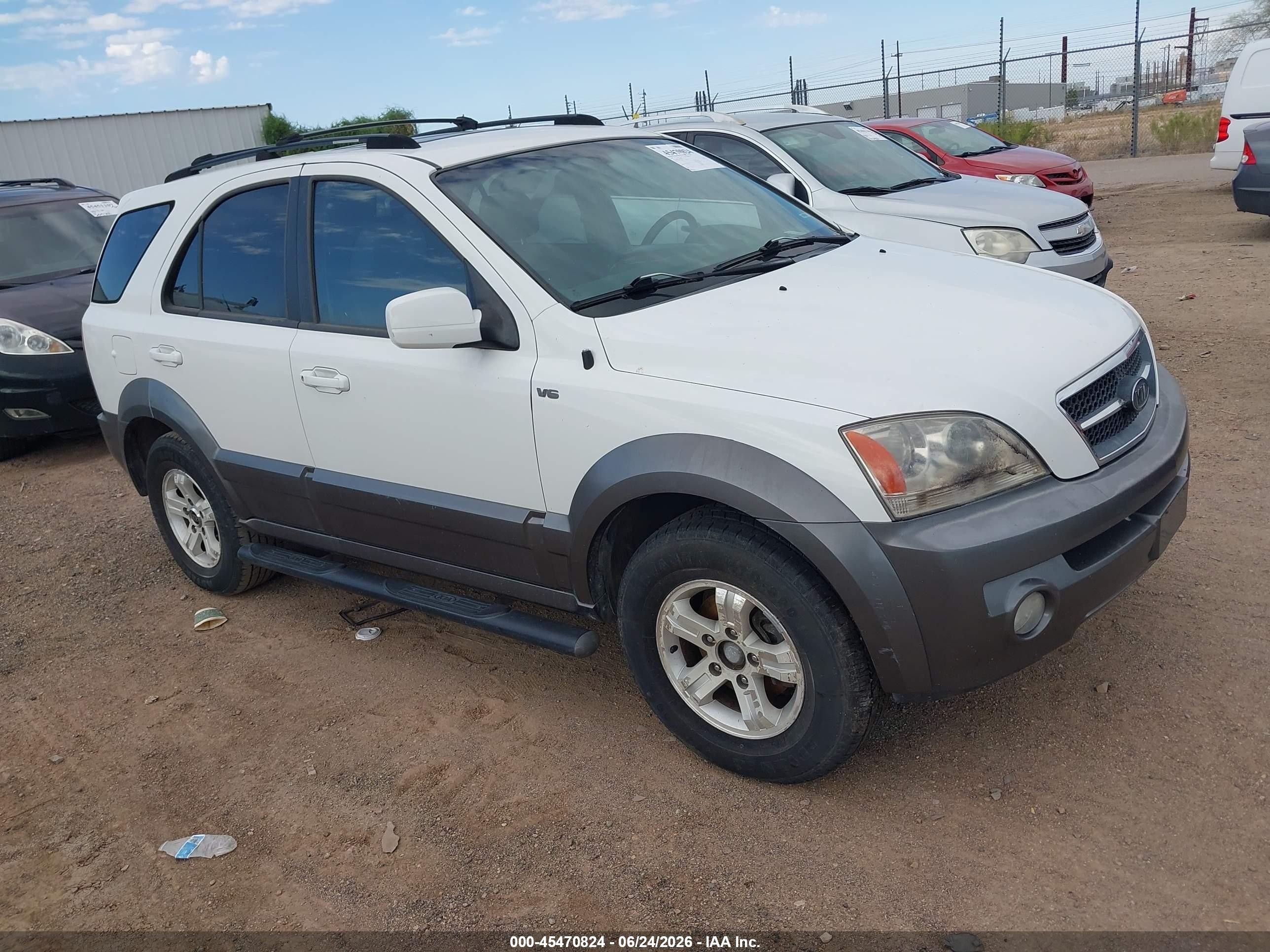 2005 Kia Sorento Ex/lx White vin: KNDJD733555343842