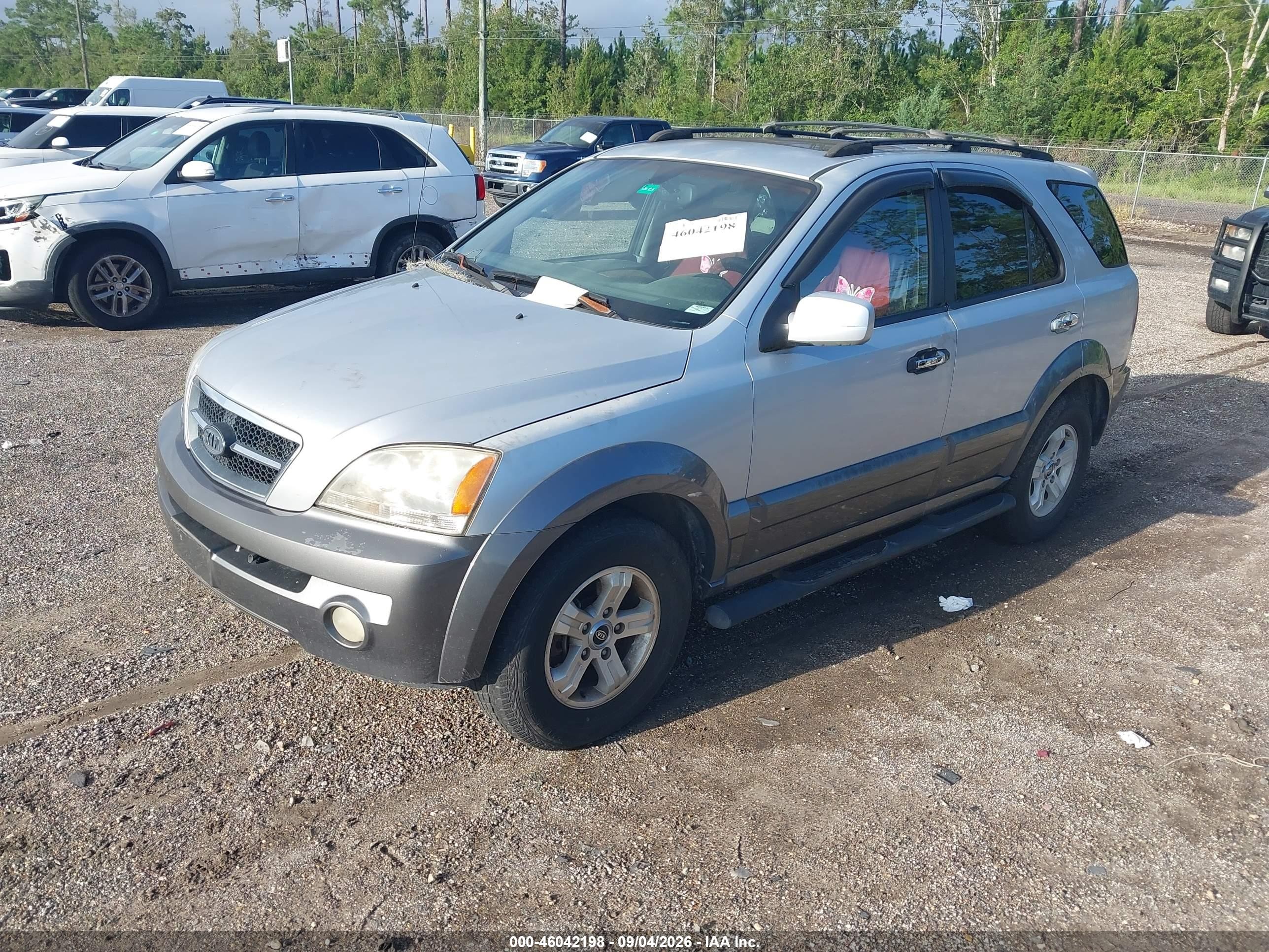 2005 Kia Sorento Ex/lx Silver vin: KNDJD733555493093