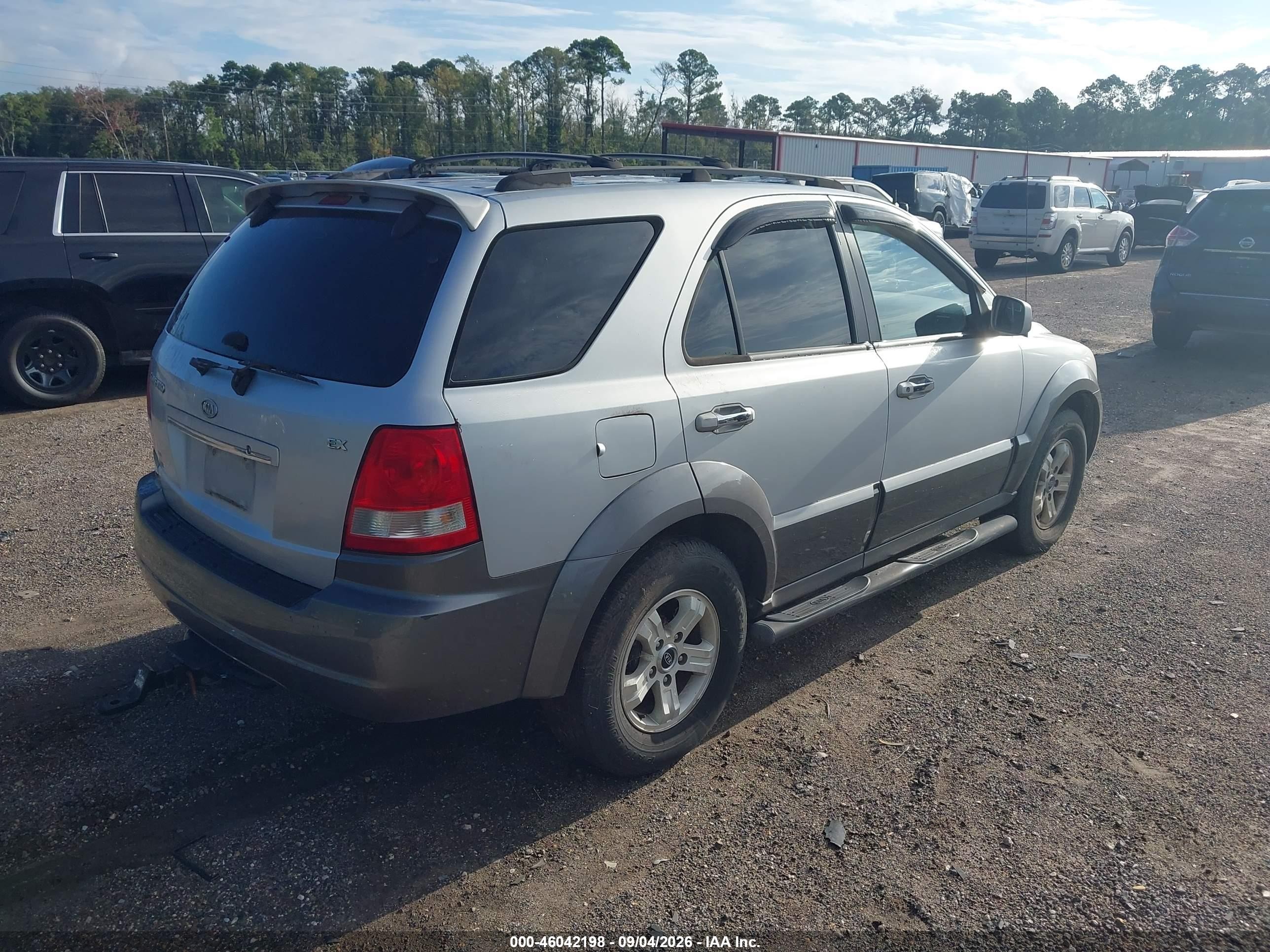 2005 Kia Sorento Ex/lx Silver vin: KNDJD733555493093