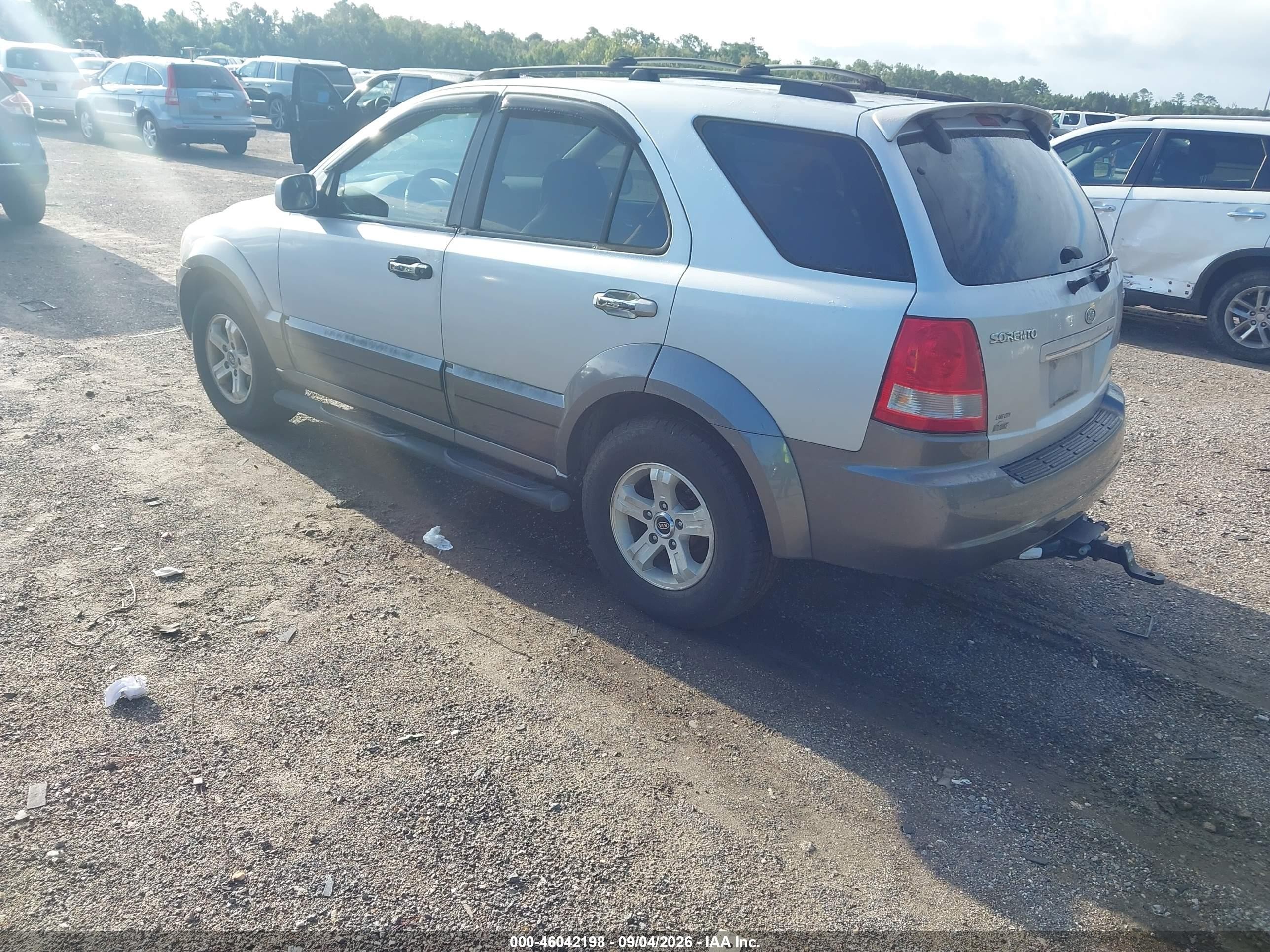 2005 Kia Sorento Ex/lx Silver vin: KNDJD733555493093