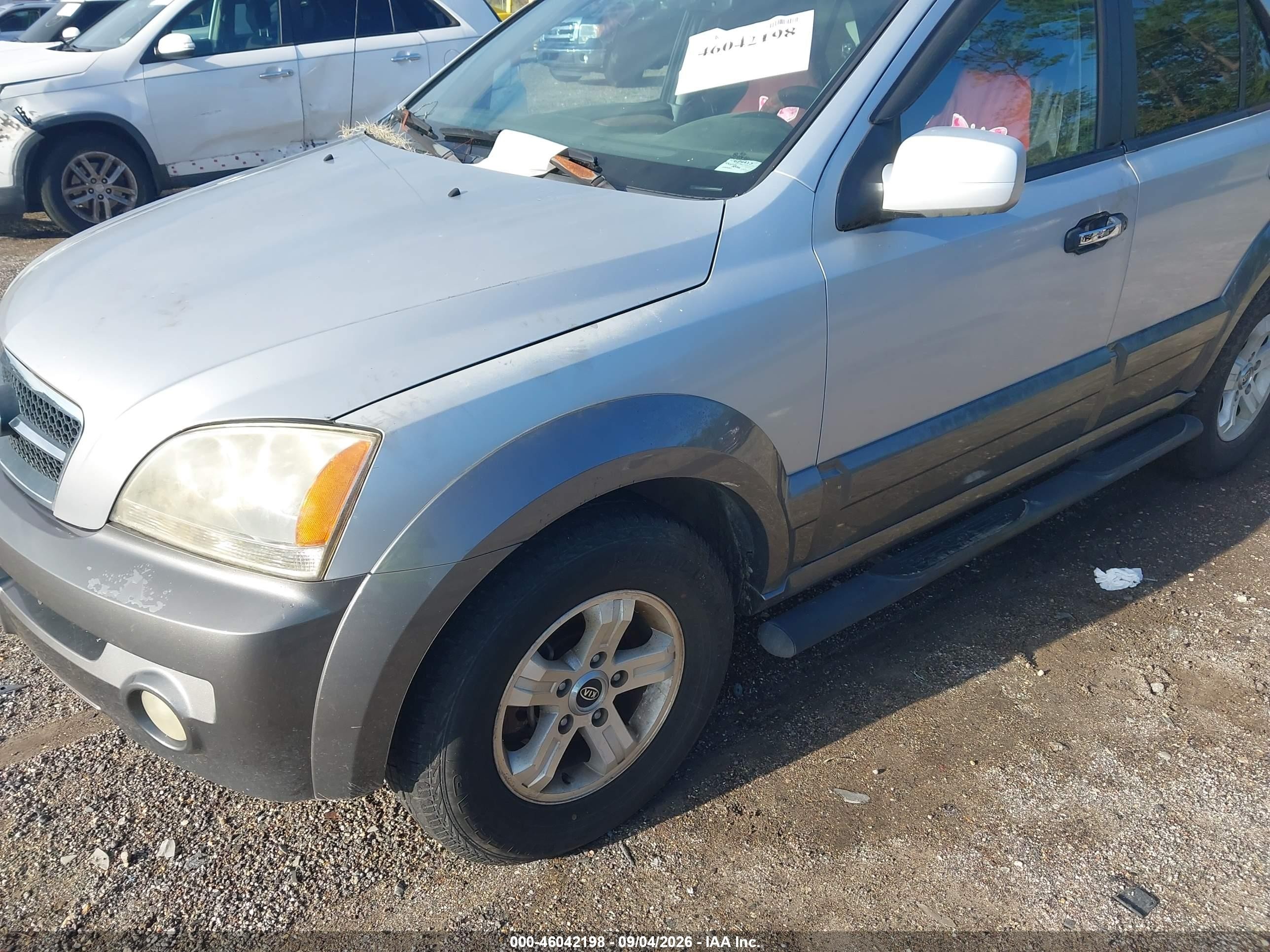 2005 Kia Sorento Ex/lx Silver vin: KNDJD733555493093