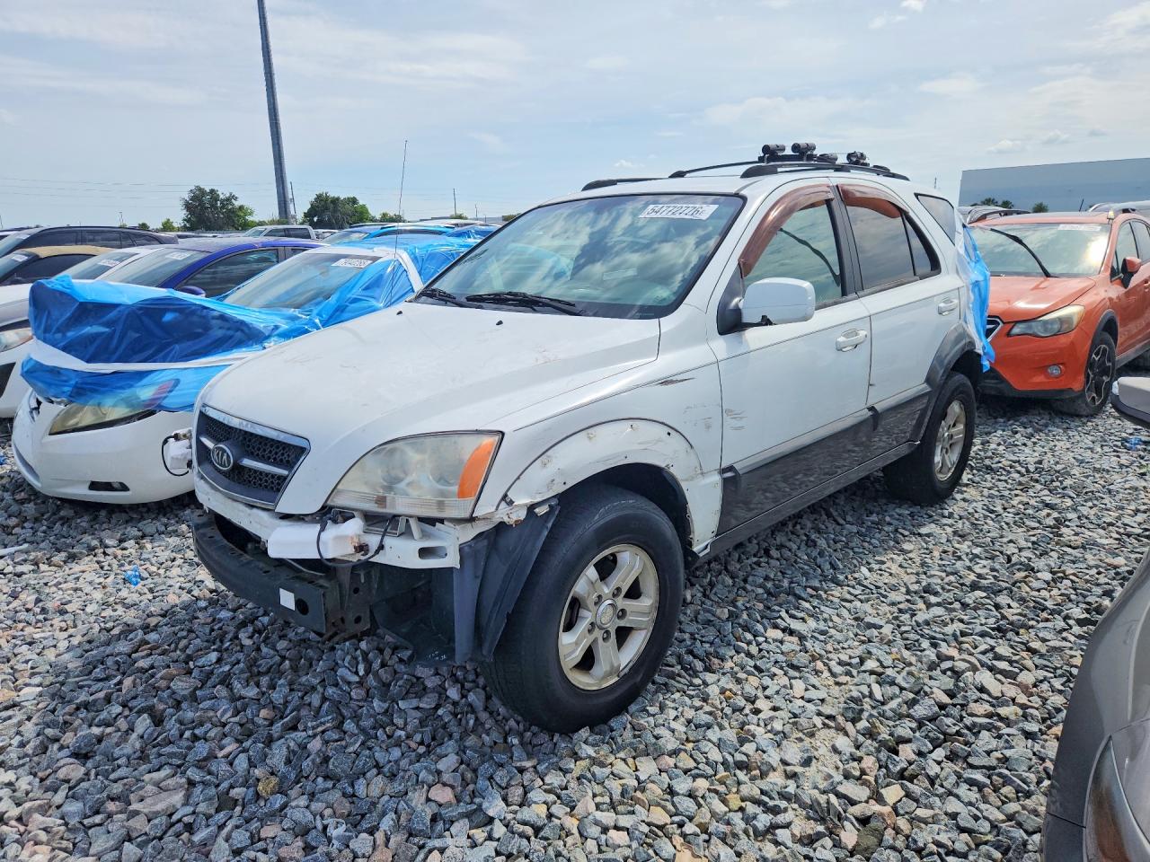 2006 Kia Sorento Lx White vin: KNDJD733565550748