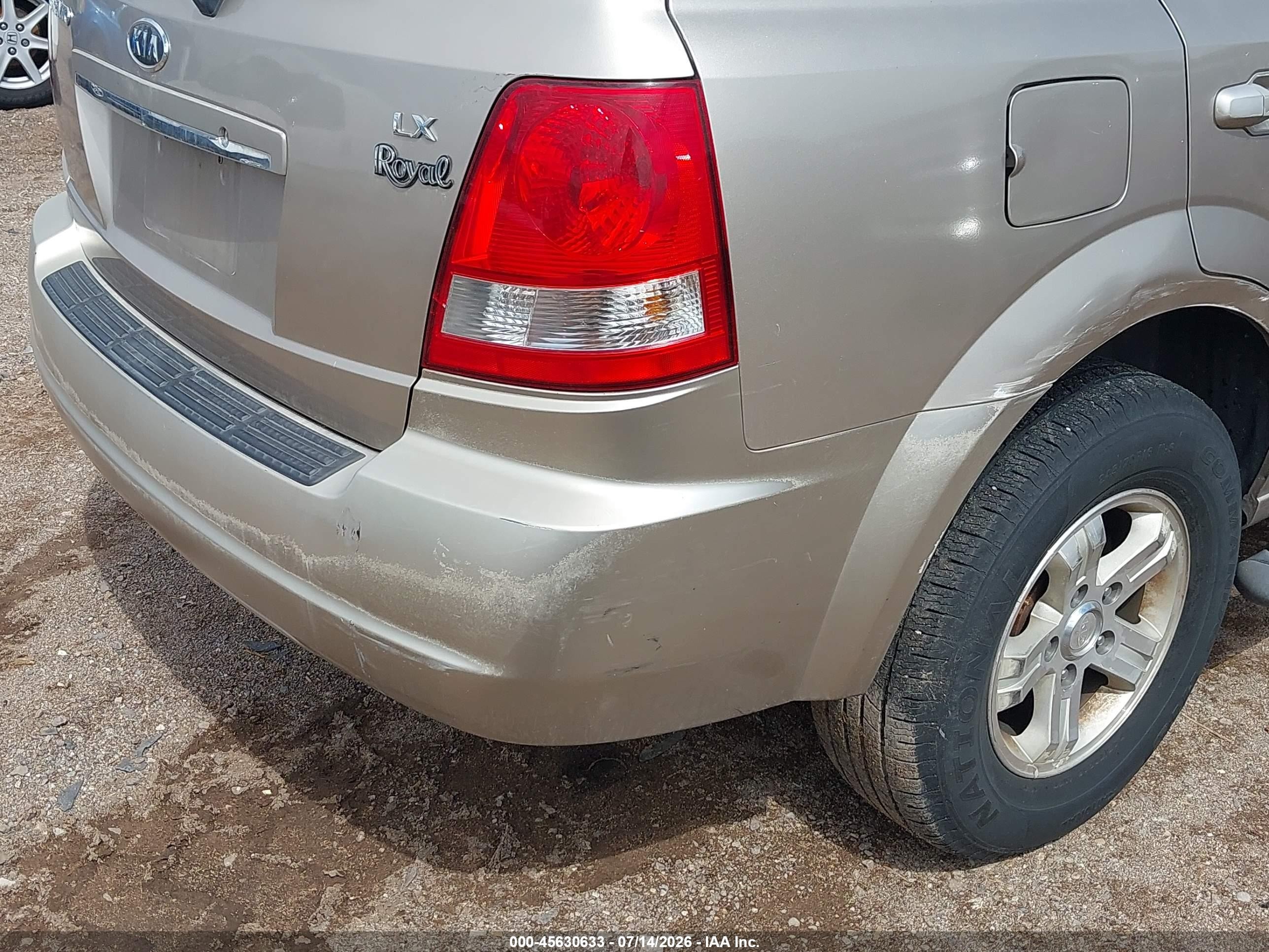 2006 Kia Sorento Ex/lx Champagne vin: KNDJD733865552333