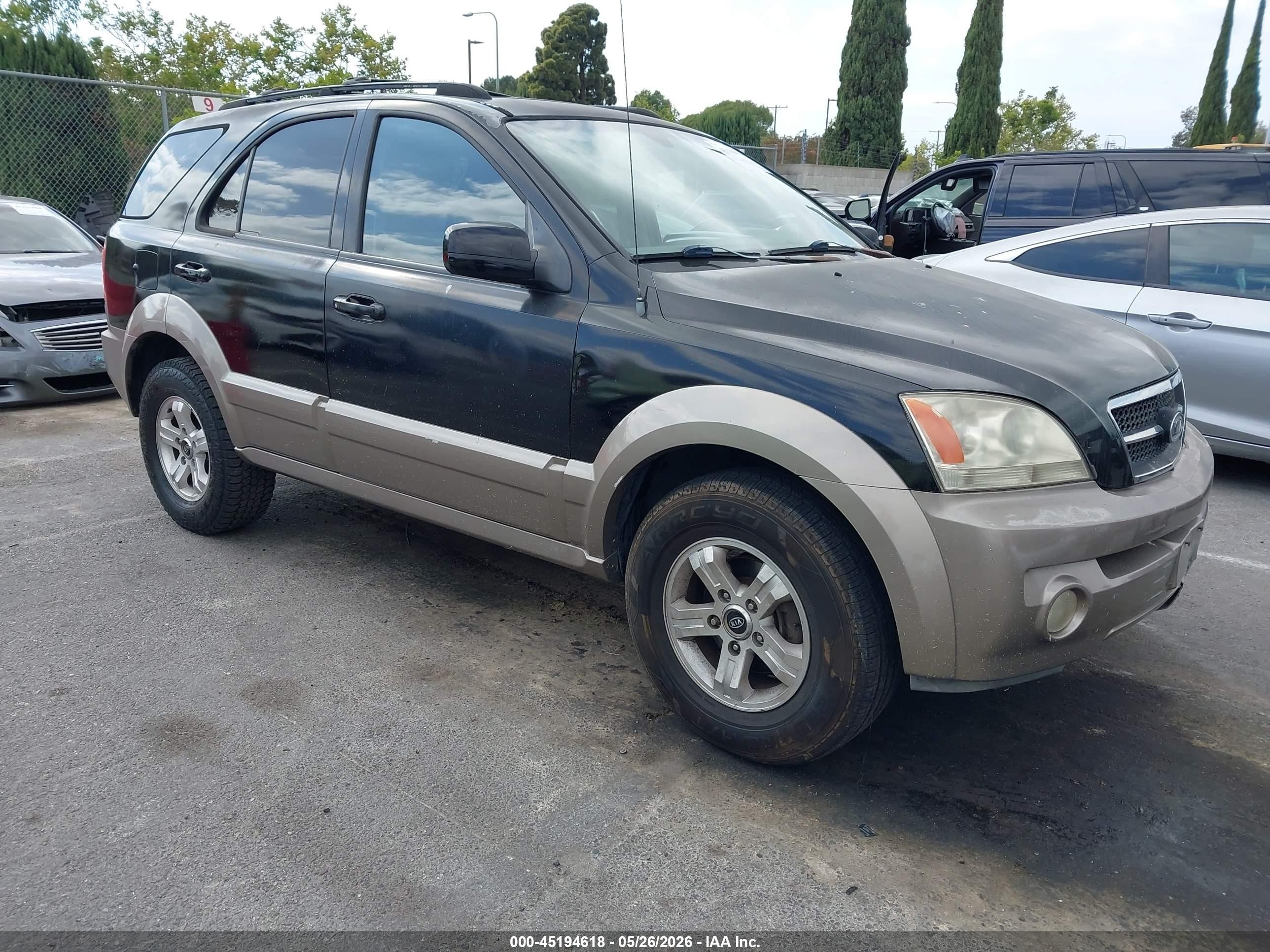 2003 Kia Sorento Ex/lx Black vin: KNDJD733X35126042