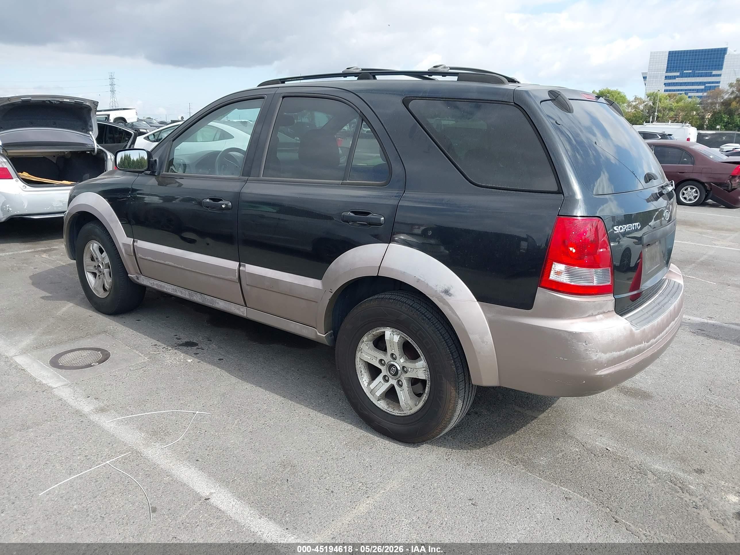 2003 Kia Sorento Ex/lx Black vin: KNDJD733X35126042
