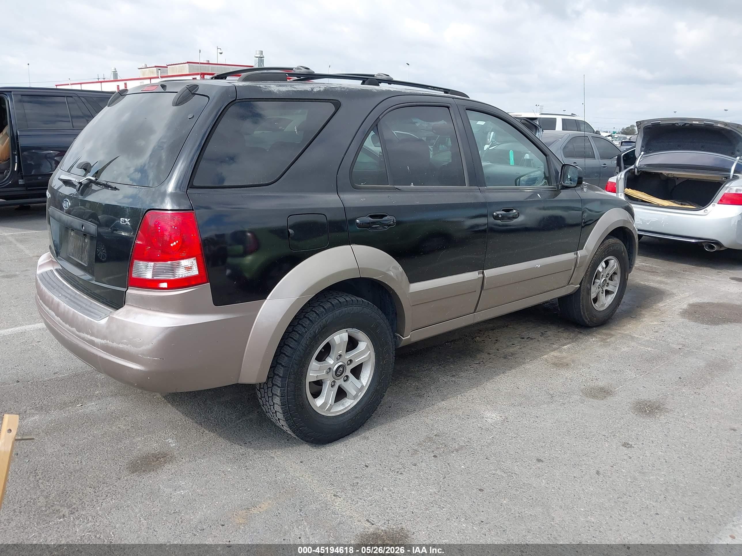 2003 Kia Sorento Ex/lx Black vin: KNDJD733X35126042