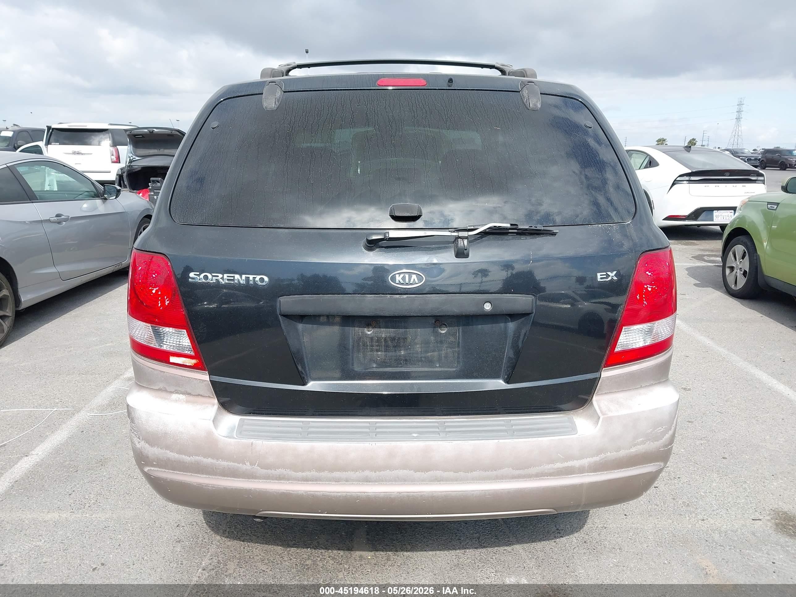 2003 Kia Sorento Ex/lx Black vin: KNDJD733X35126042