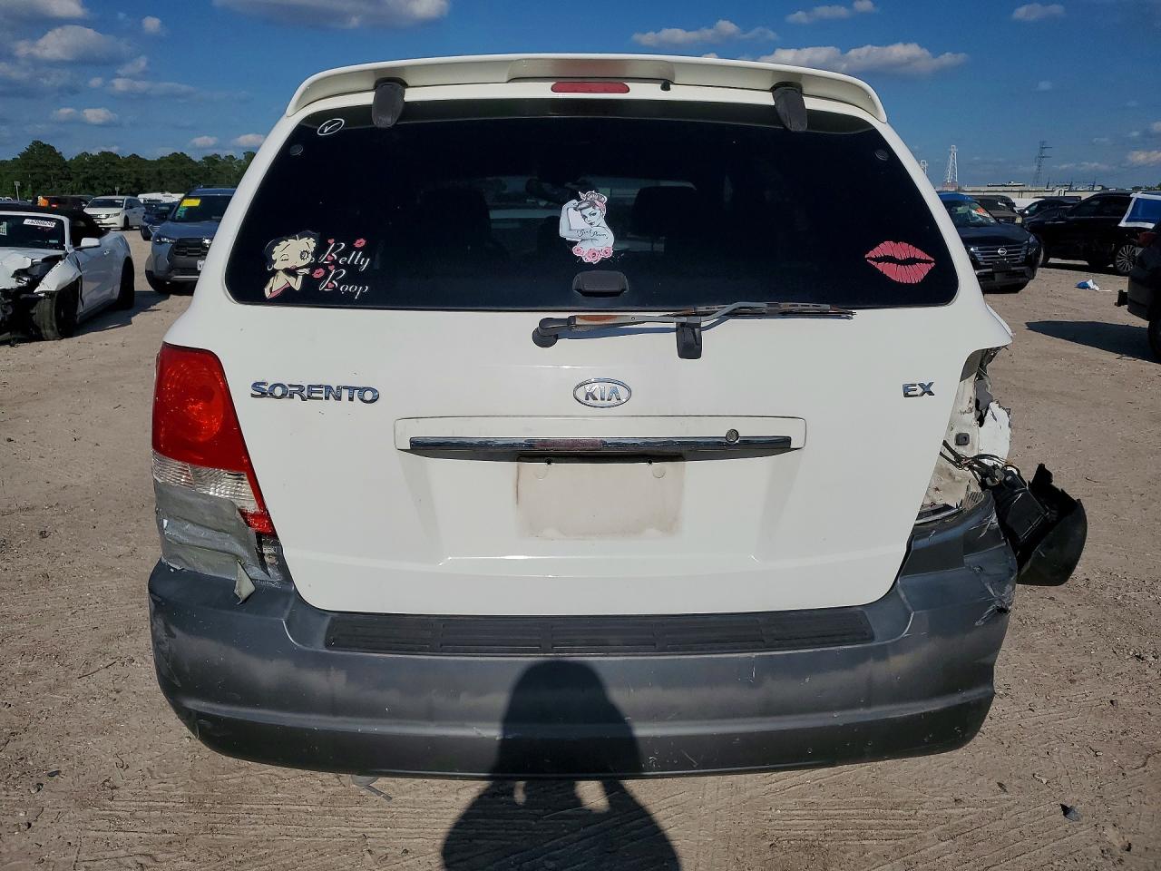2005 Kia Sorento Lx White vin: KNDJD733X55367571