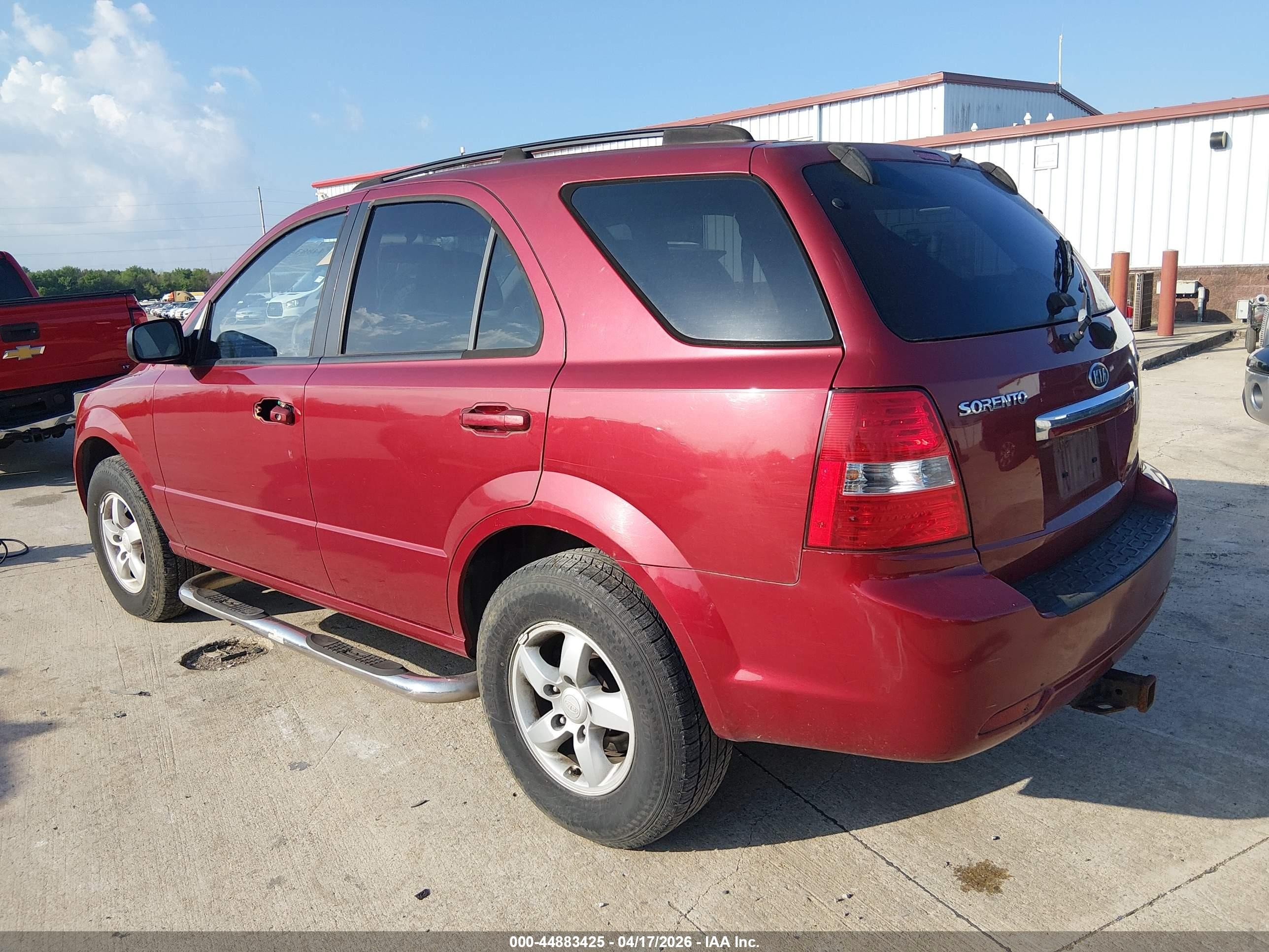 2008 Kia Sorento Lx Red vin: KNDJD735085808646