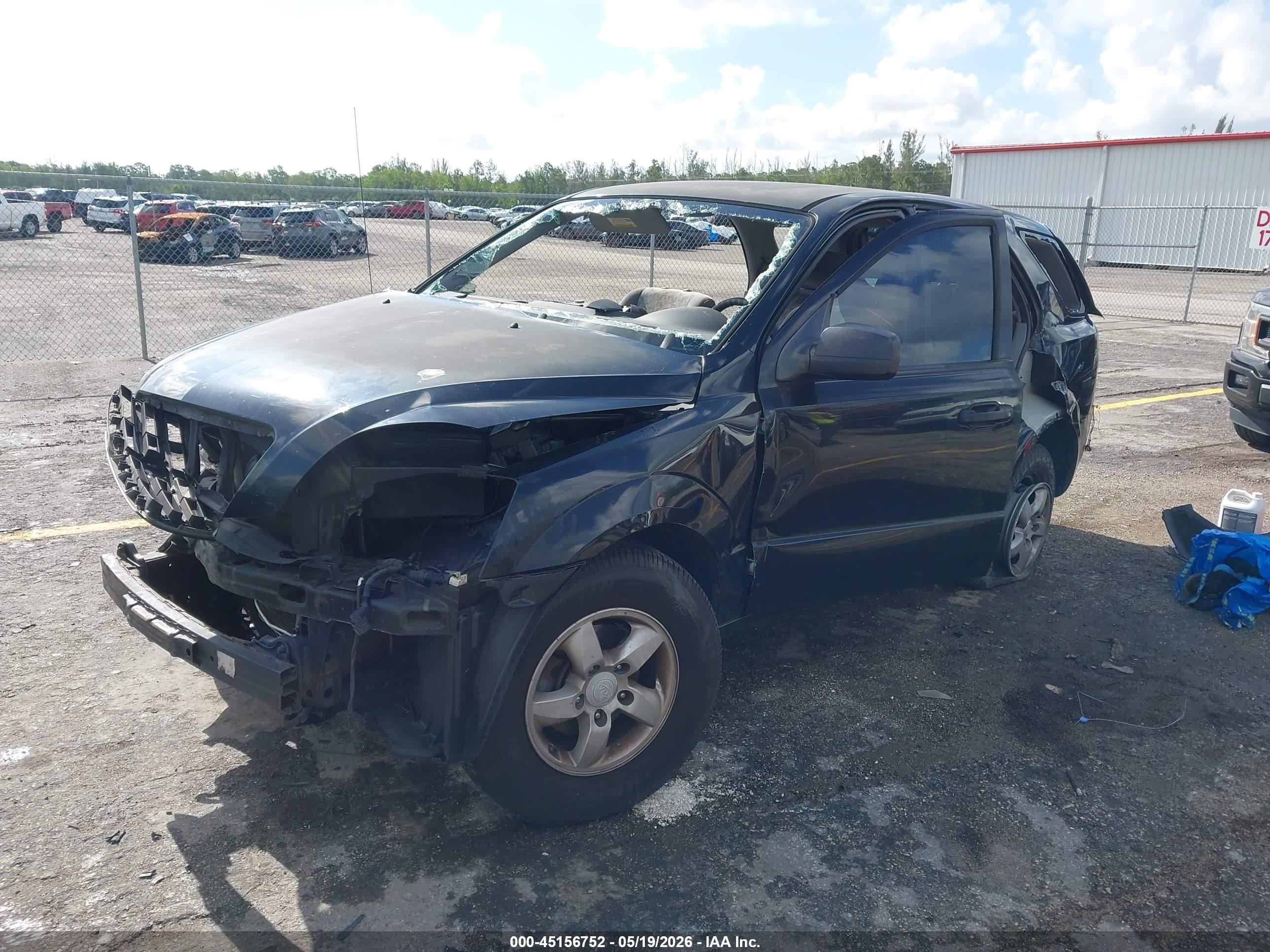 2008 Kia Sorento Lx Base Black vin: KNDJD735085827682