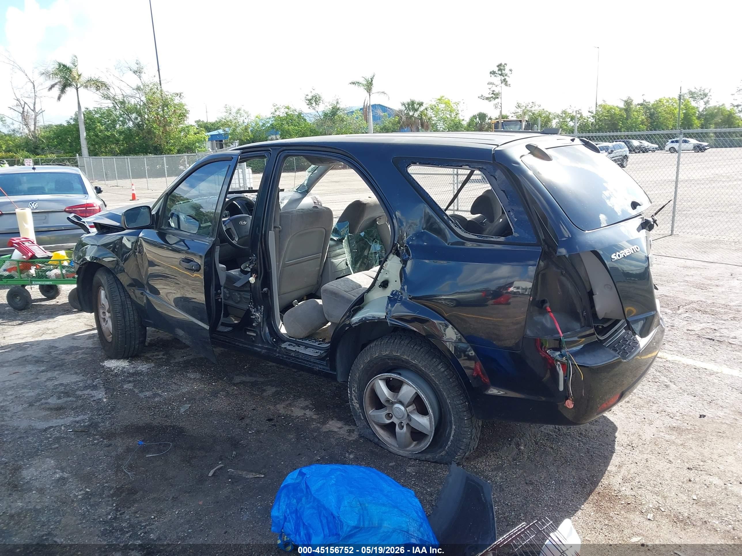 2008 Kia Sorento Lx Base Black vin: KNDJD735085827682