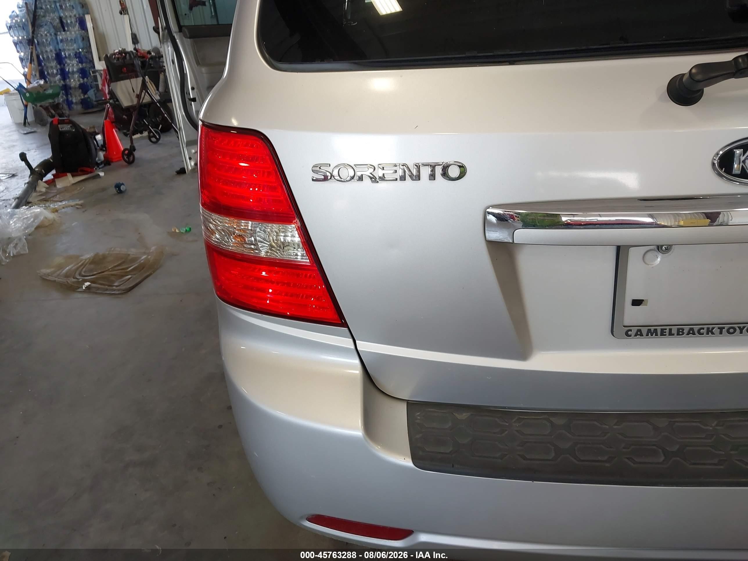 2008 Kia Sorento Lx Silver vin: KNDJD735085848130