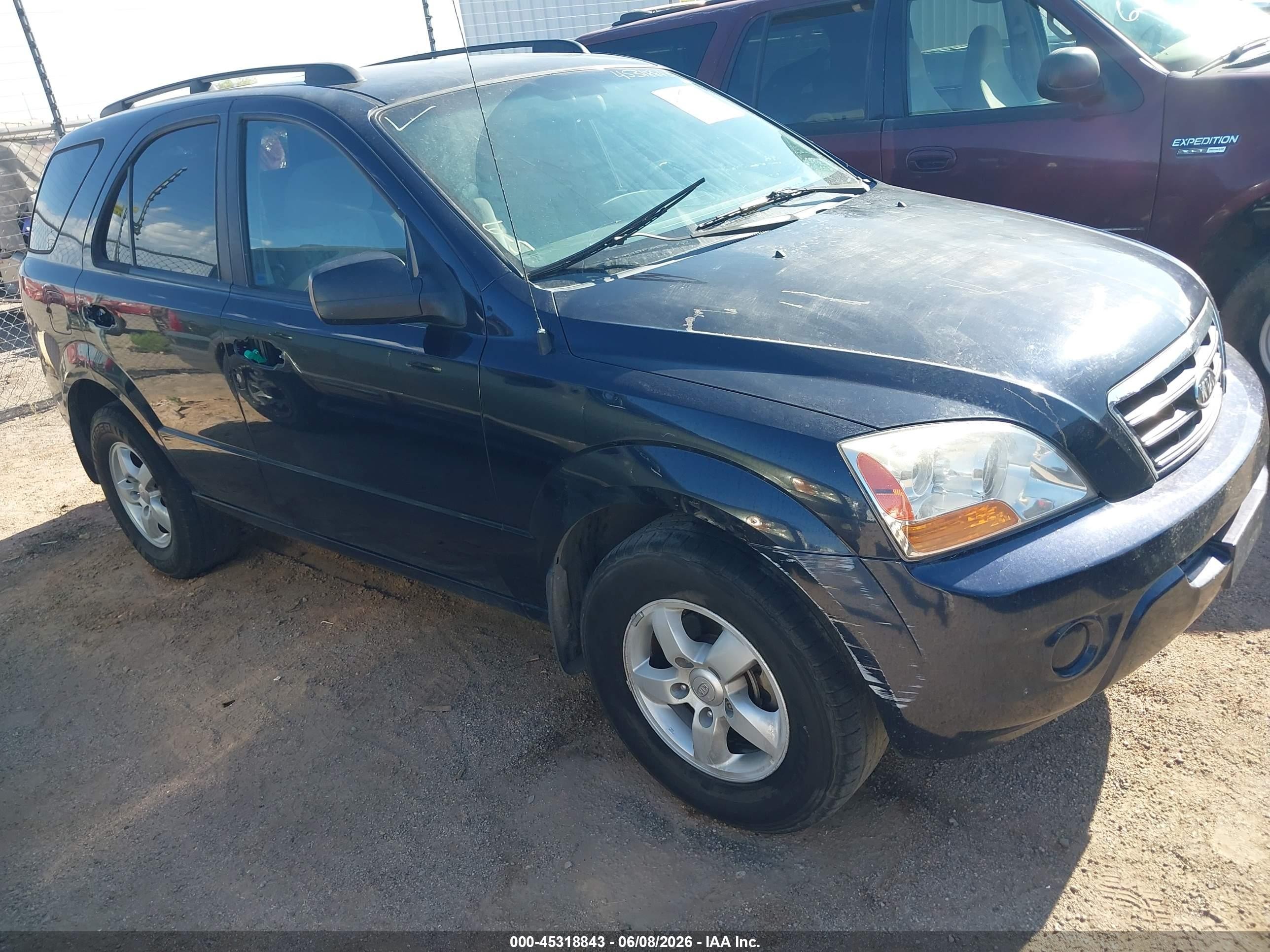 2008 Kia Sorento Lx Blue vin: KNDJD735085852937