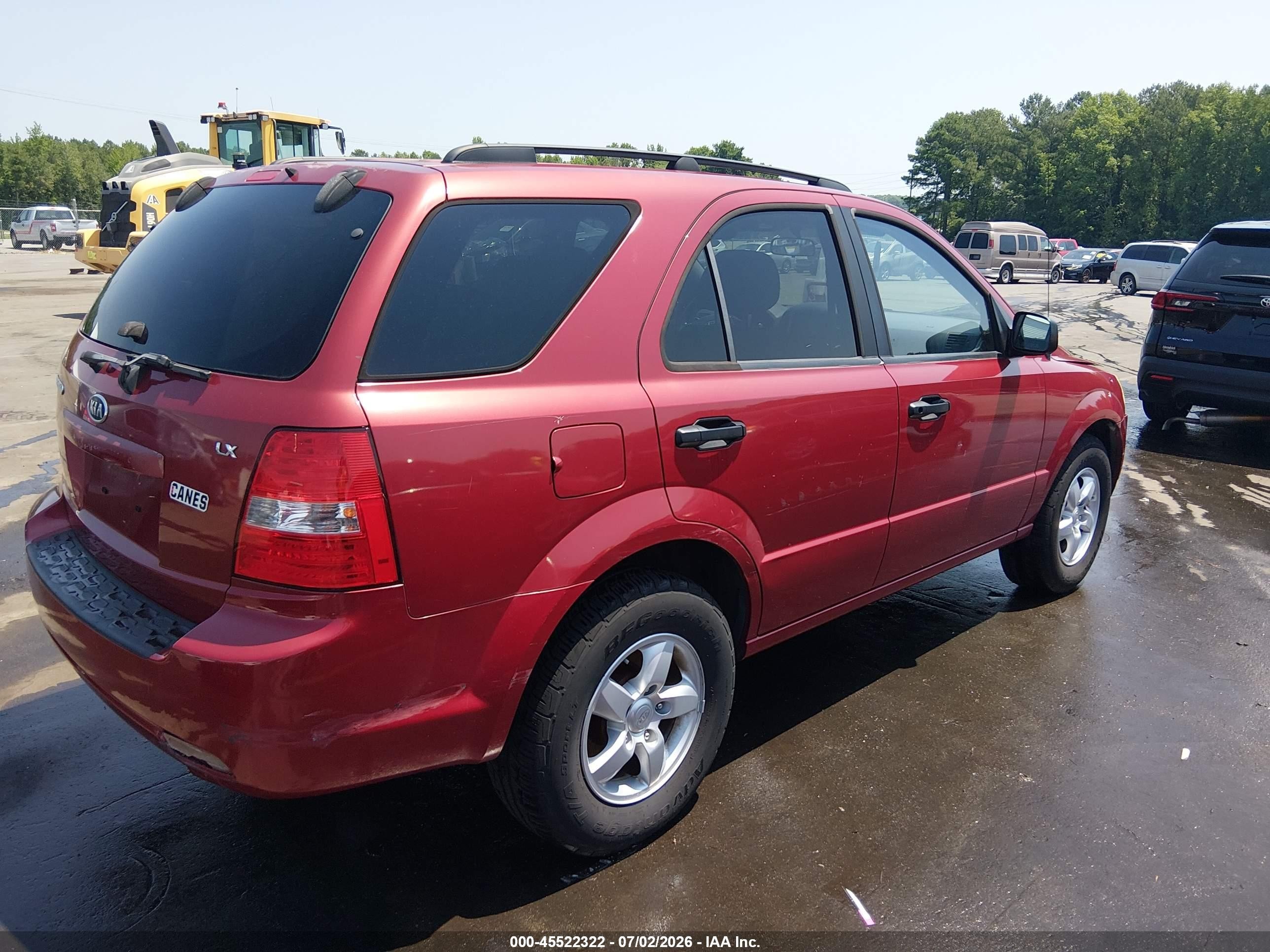 2009 Kia Sorento Lx Red vin: KNDJD735095890380
