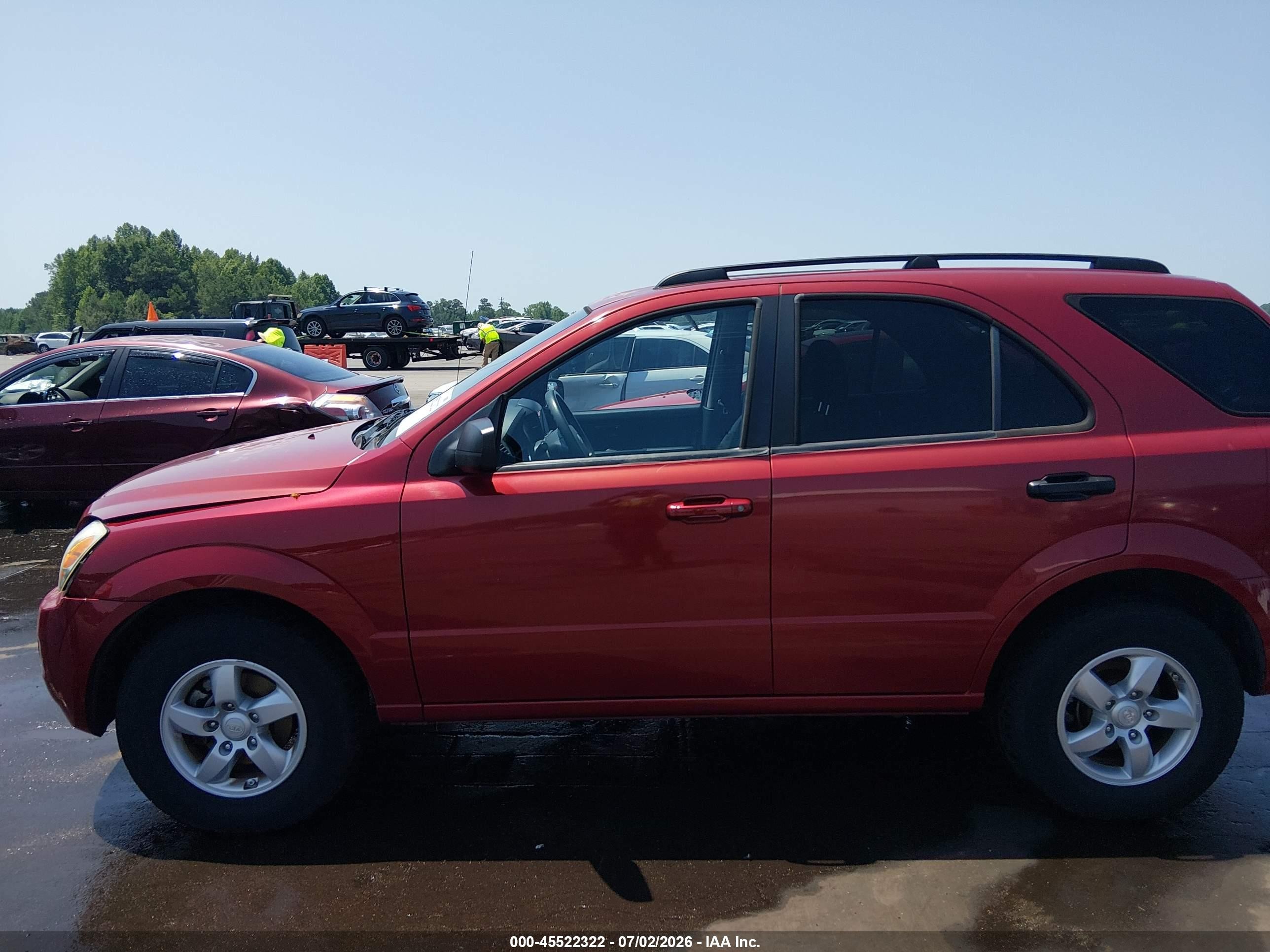 2009 Kia Sorento Lx Red vin: KNDJD735095890380