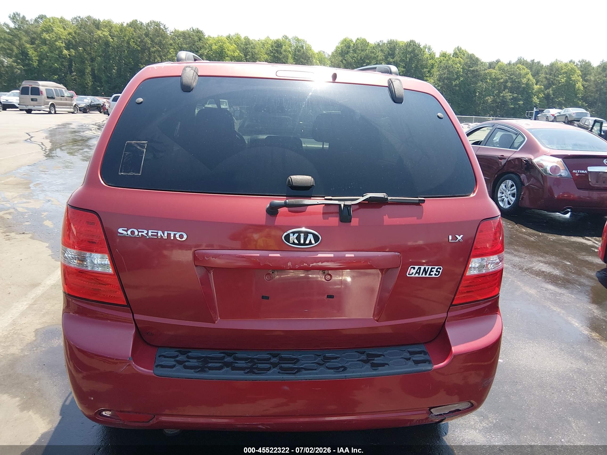 2009 Kia Sorento Lx Red vin: KNDJD735095890380