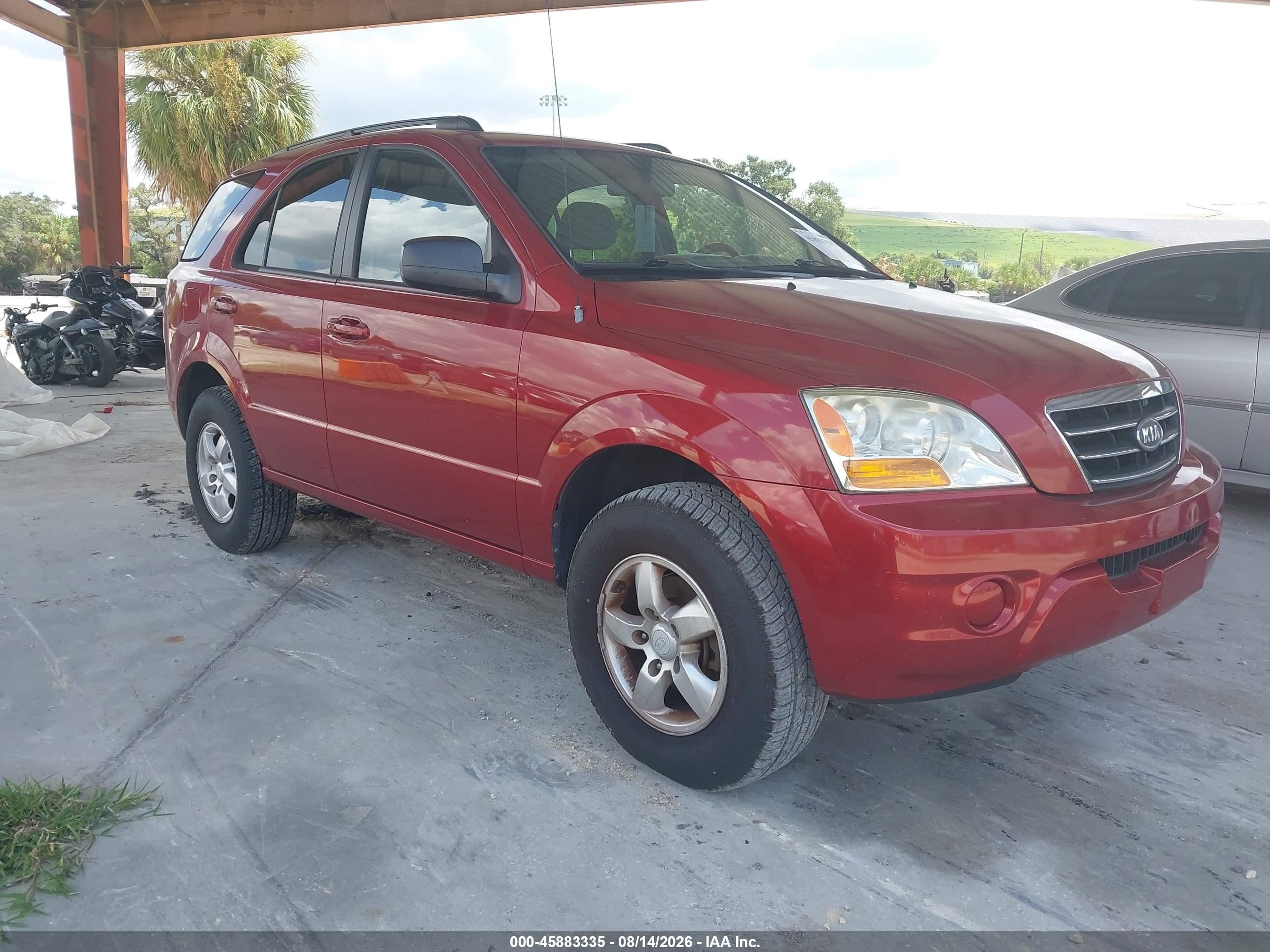 2008 Kia Sorento Lx Red vin: KNDJD735185843115