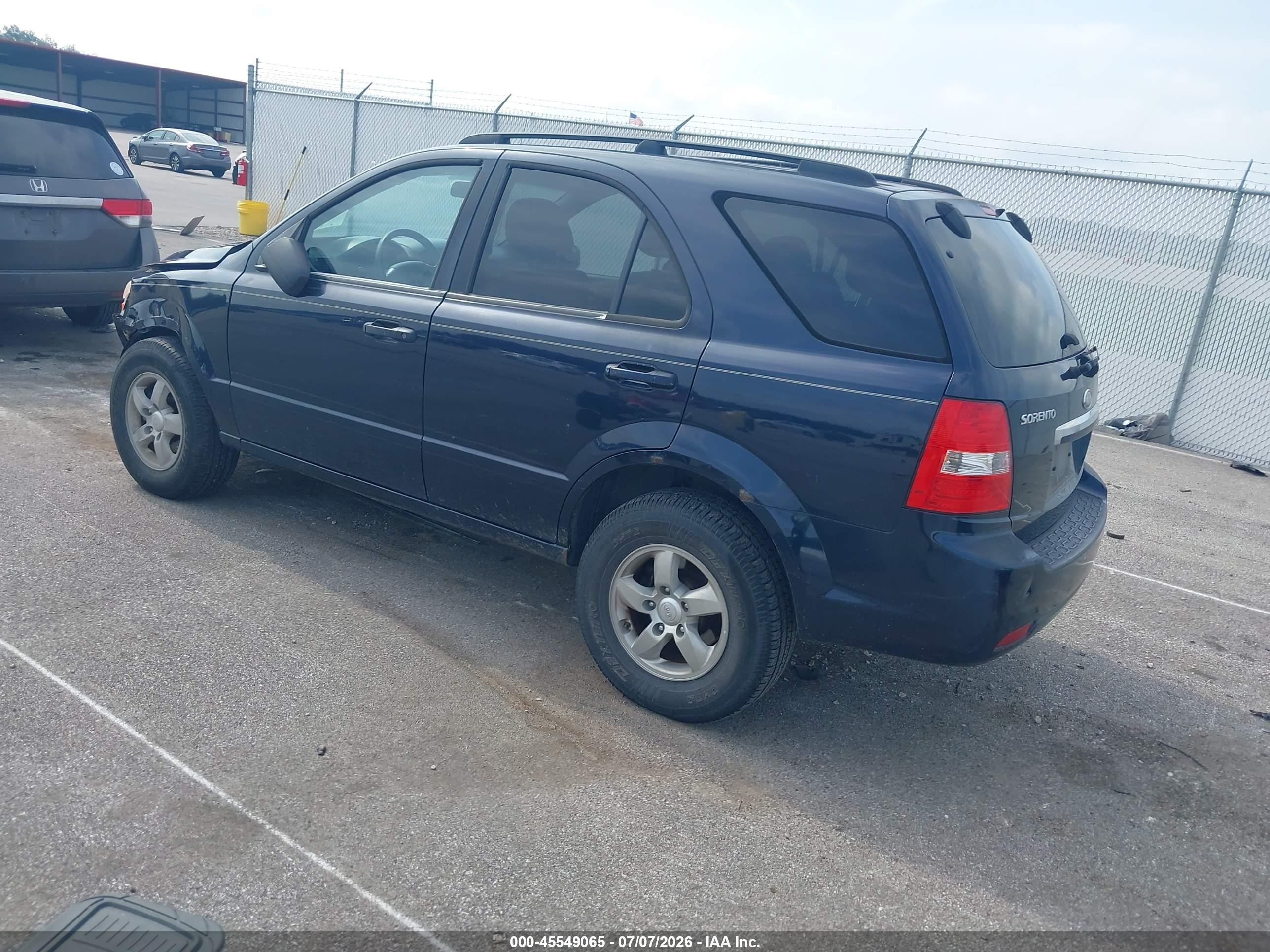2008 Kia Sorento Lx Blue vin: KNDJD735185853160