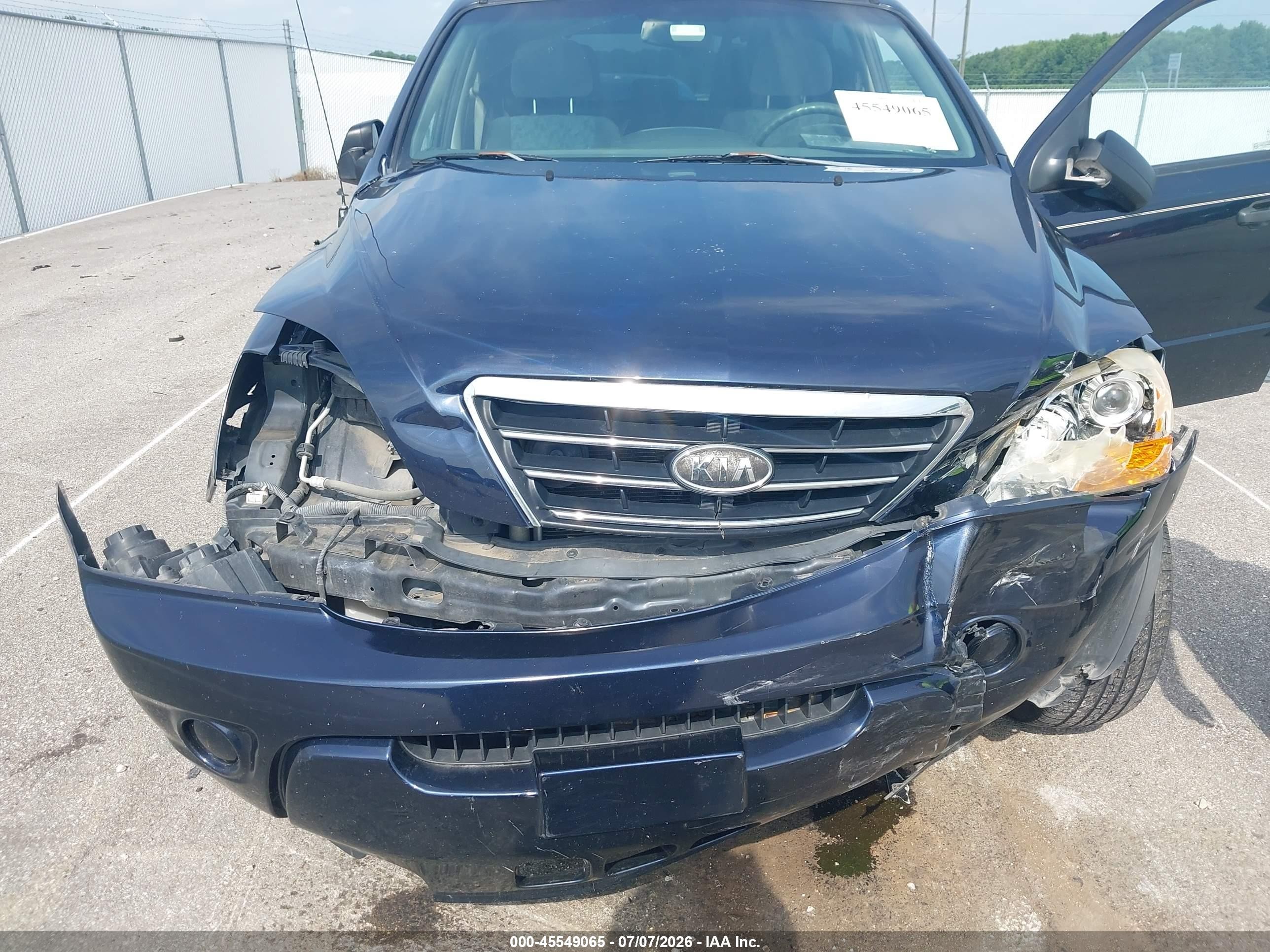 2008 Kia Sorento Lx Blue vin: KNDJD735185853160