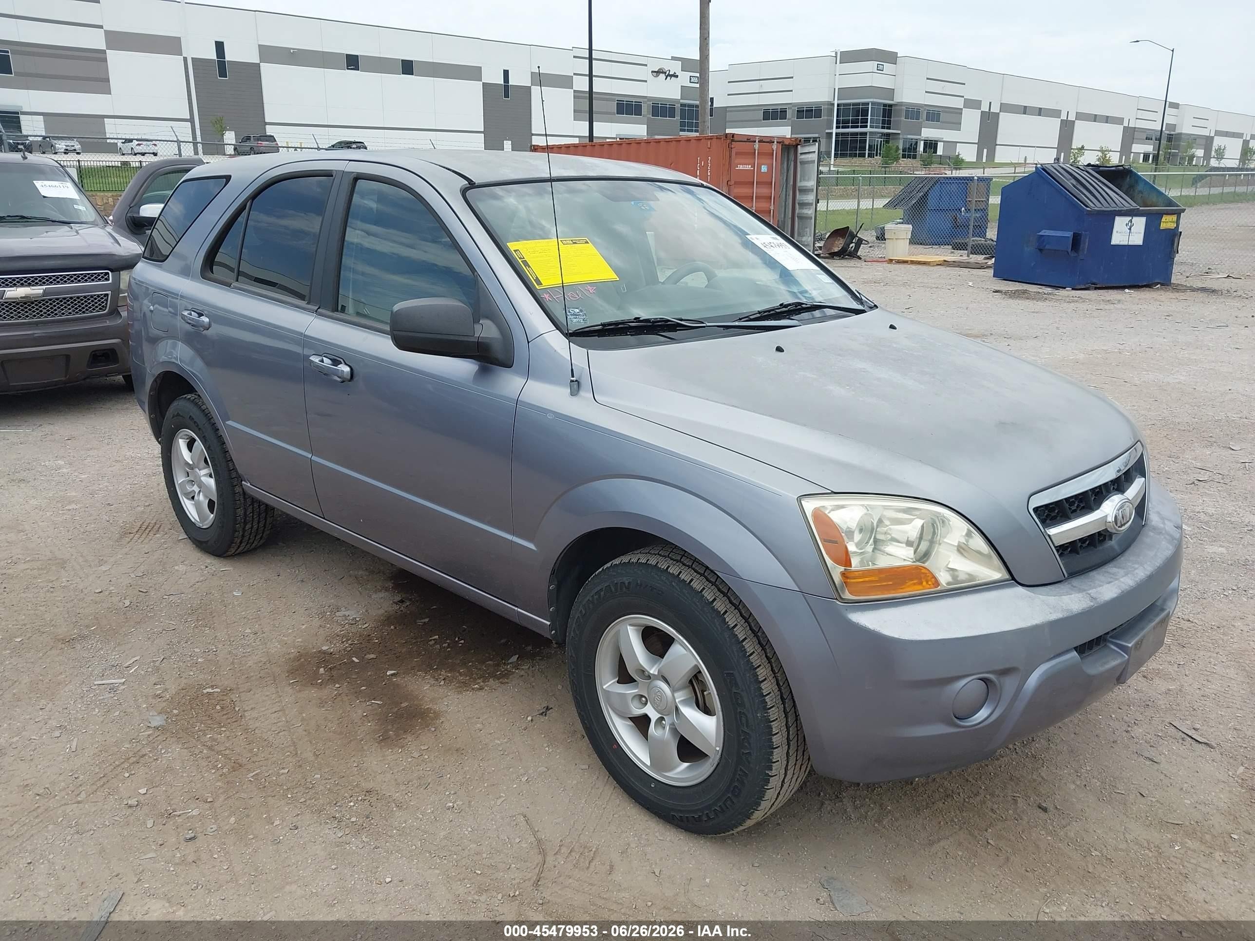 2009 Kia Sorento Lx Base Gray vin: KNDJD735195888752