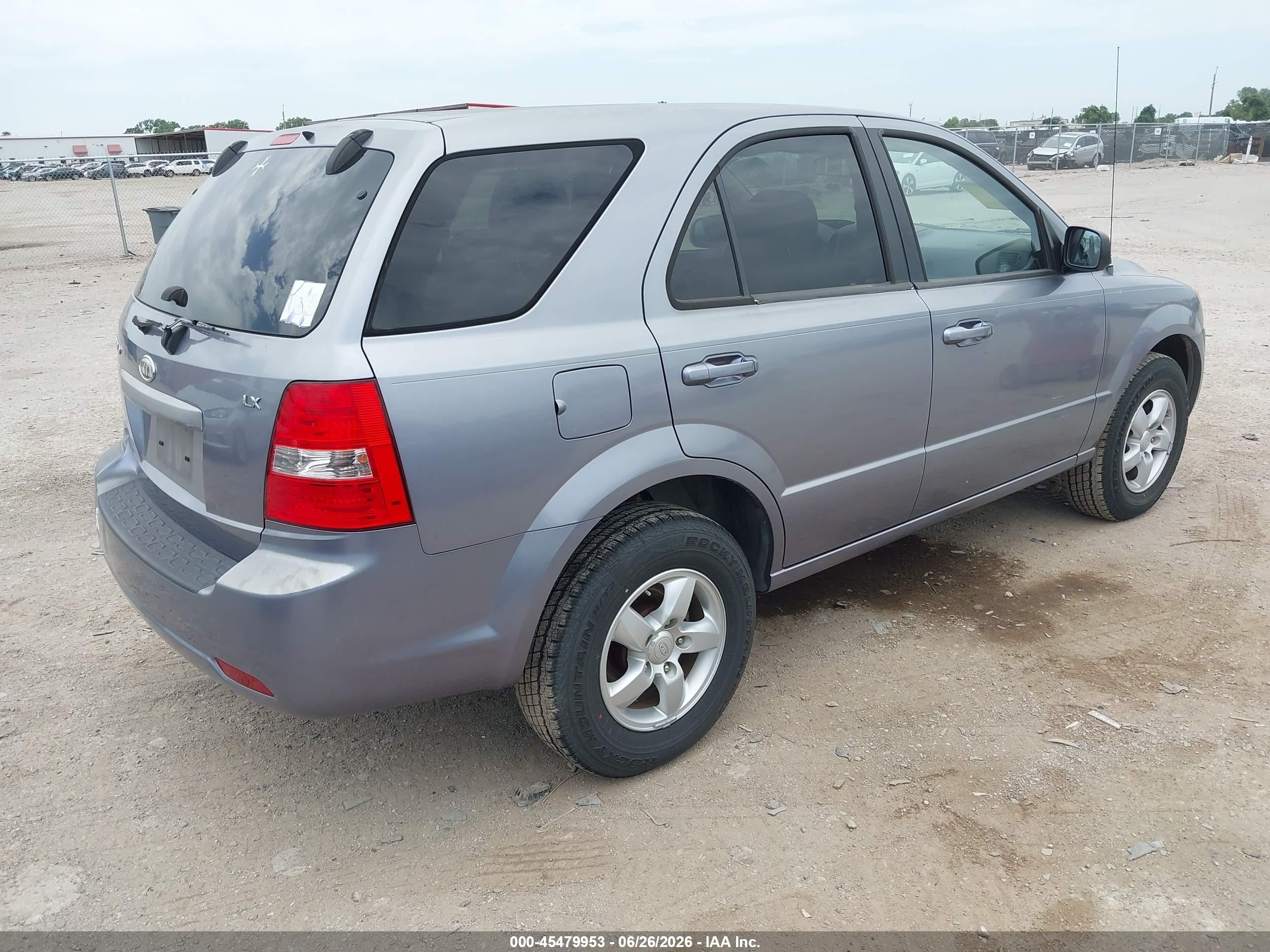 2009 Kia Sorento Lx Base Gray vin: KNDJD735195888752