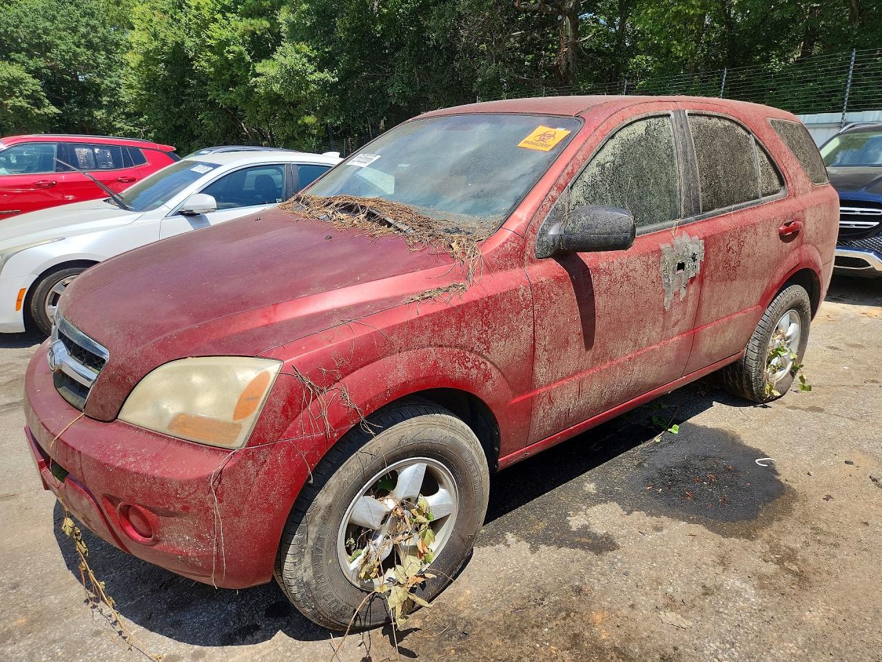 2009 Kia Sorento Base Red vin: KNDJD735195889710