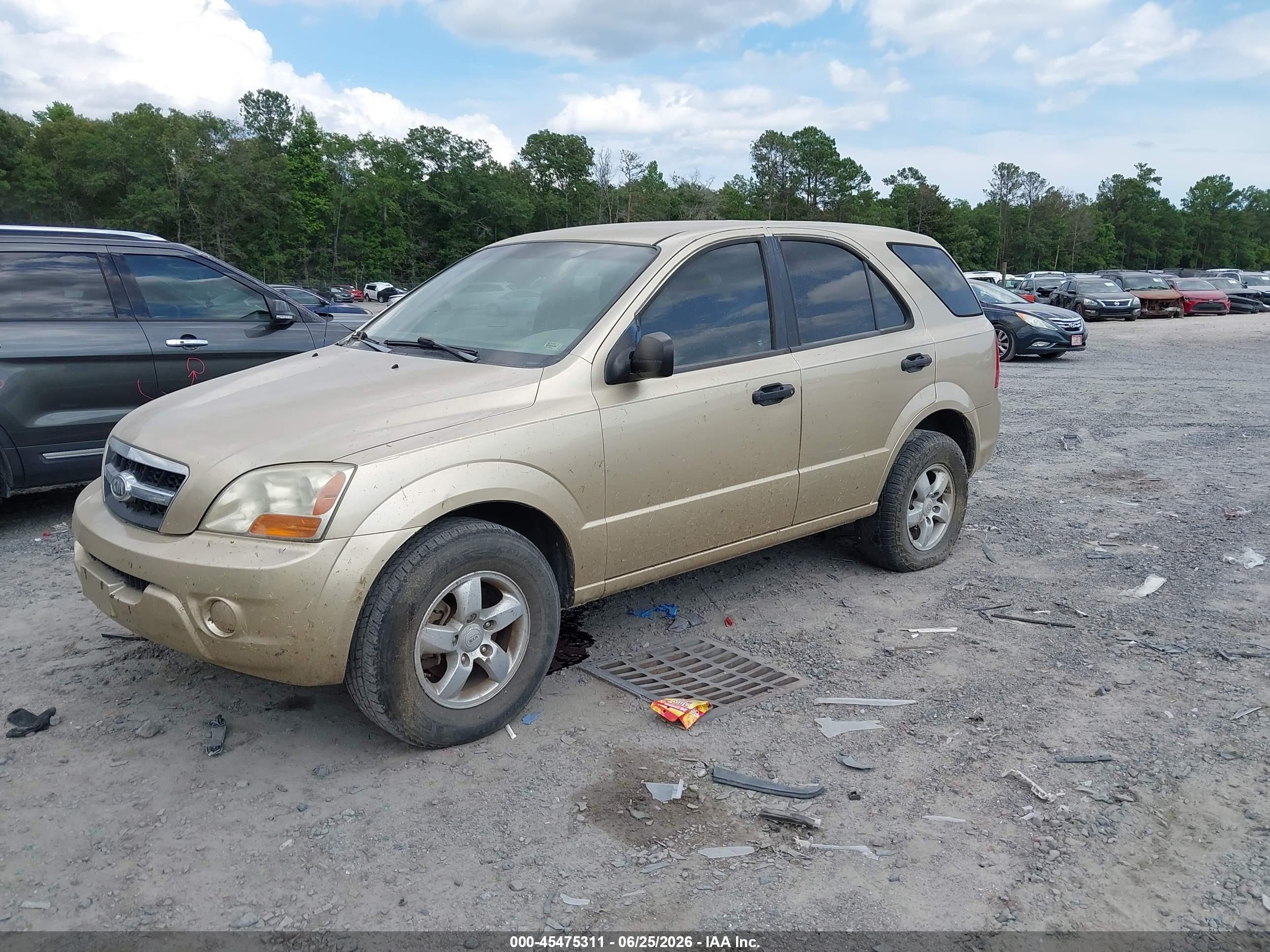 2009 Kia Sorento Lx Base Gold vin: KNDJD735295888789