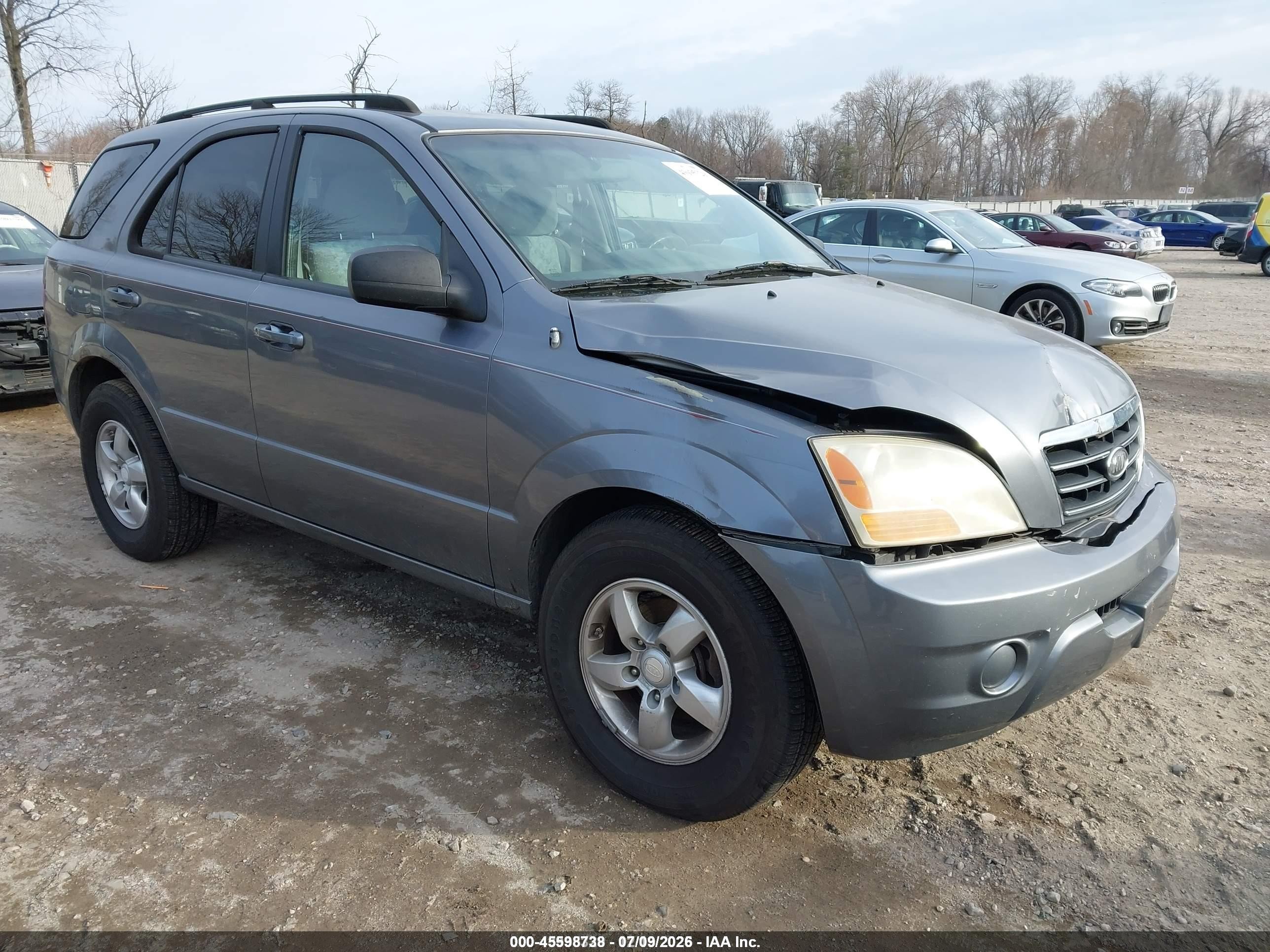 2008 Kia Sorento Lx Gray vin: KNDJD735385764481