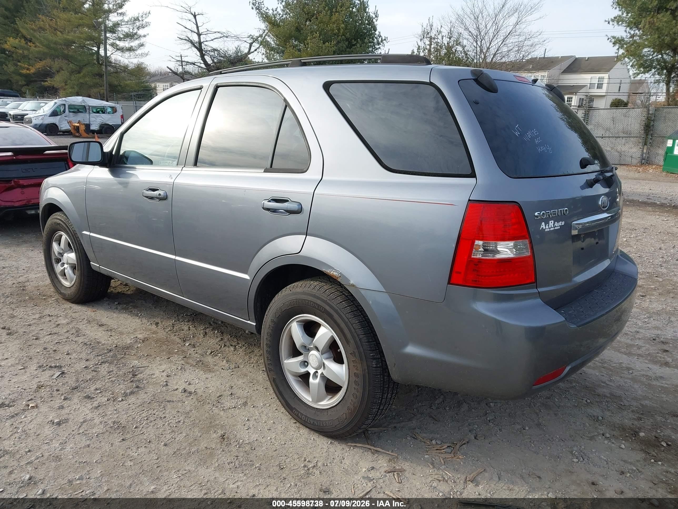 2008 Kia Sorento Lx Gray vin: KNDJD735385764481