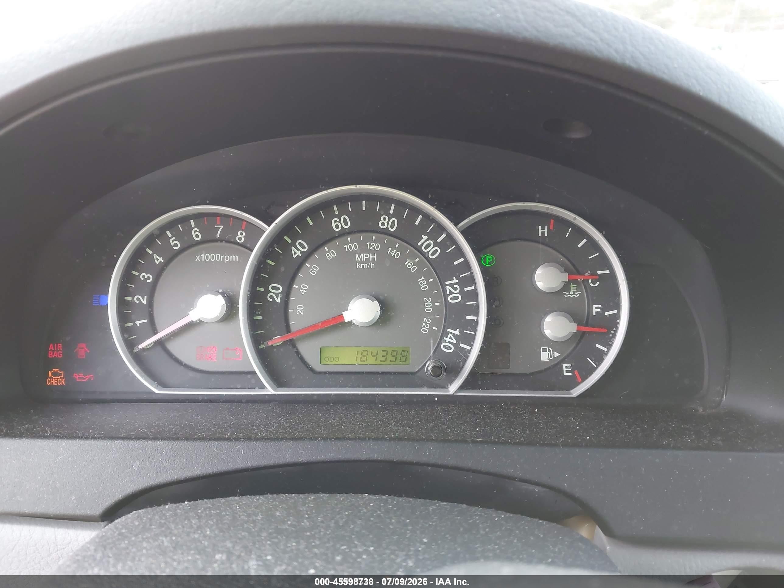 2008 Kia Sorento Lx Gray vin: KNDJD735385764481