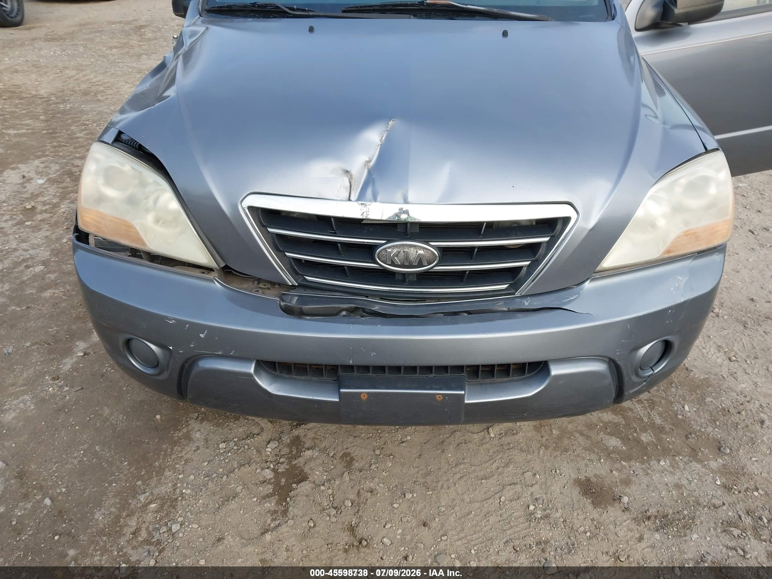 2008 Kia Sorento Lx Gray vin: KNDJD735385764481