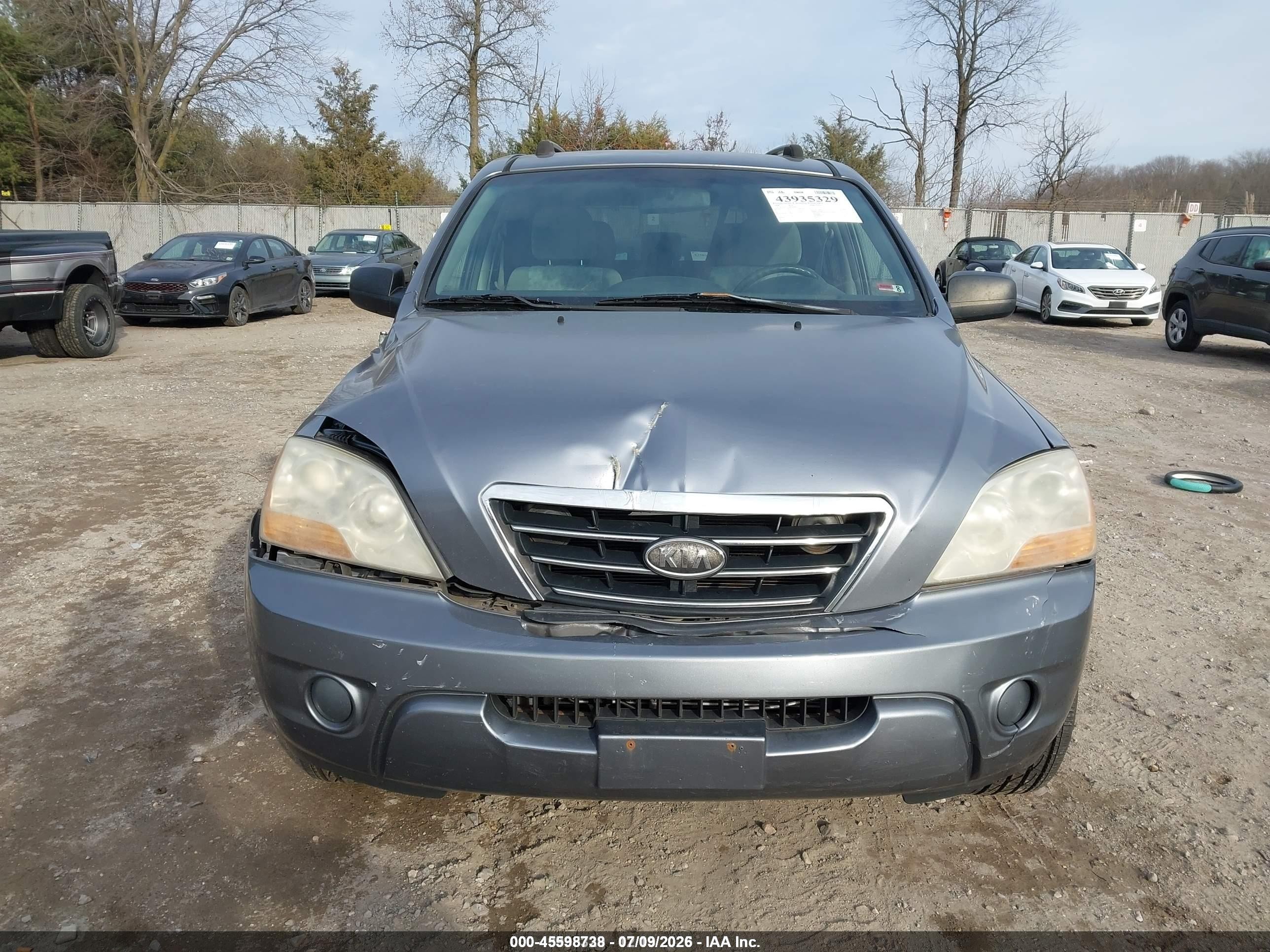 2008 Kia Sorento Lx Gray vin: KNDJD735385764481