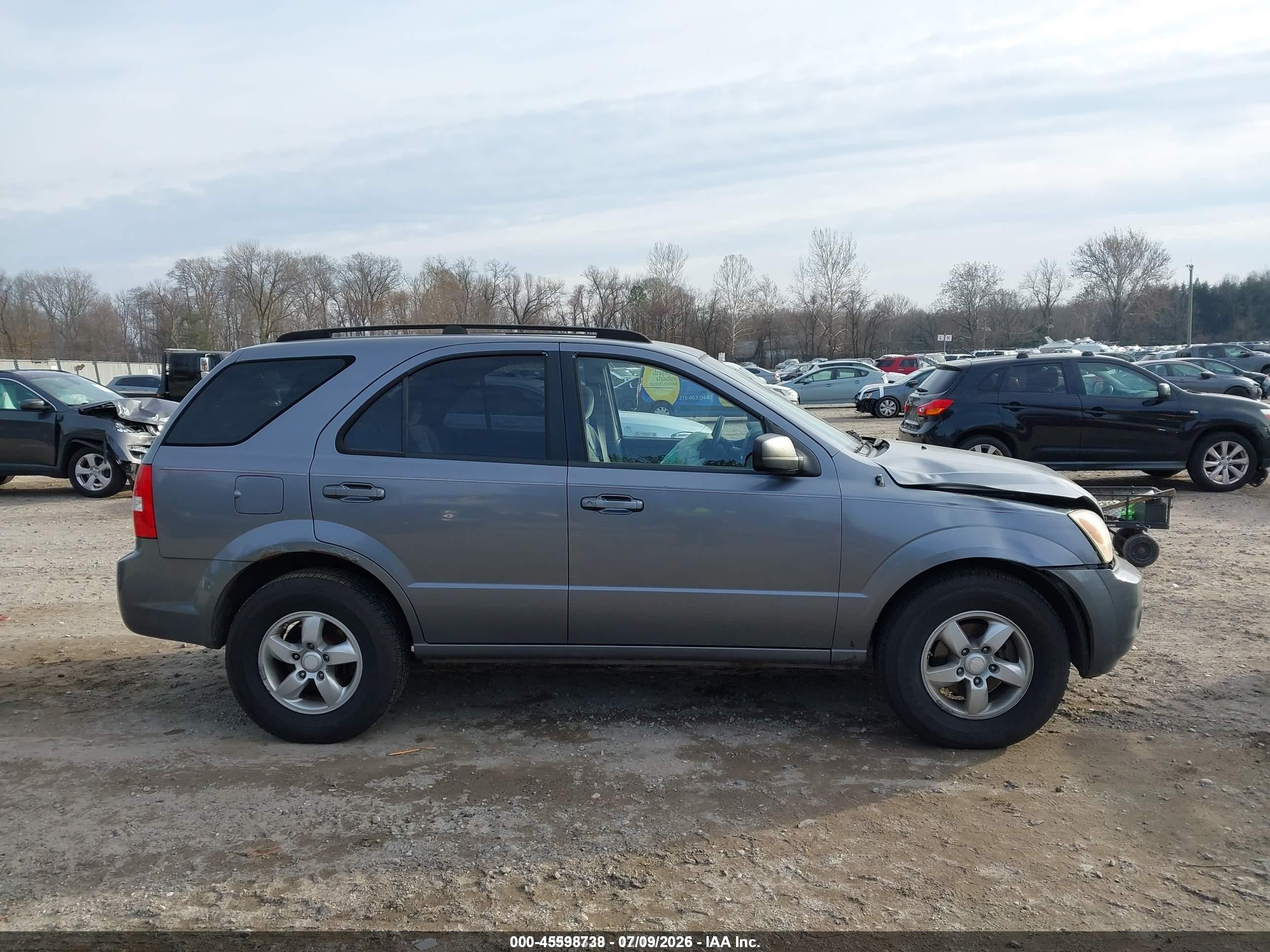 2008 Kia Sorento Lx Gray vin: KNDJD735385764481