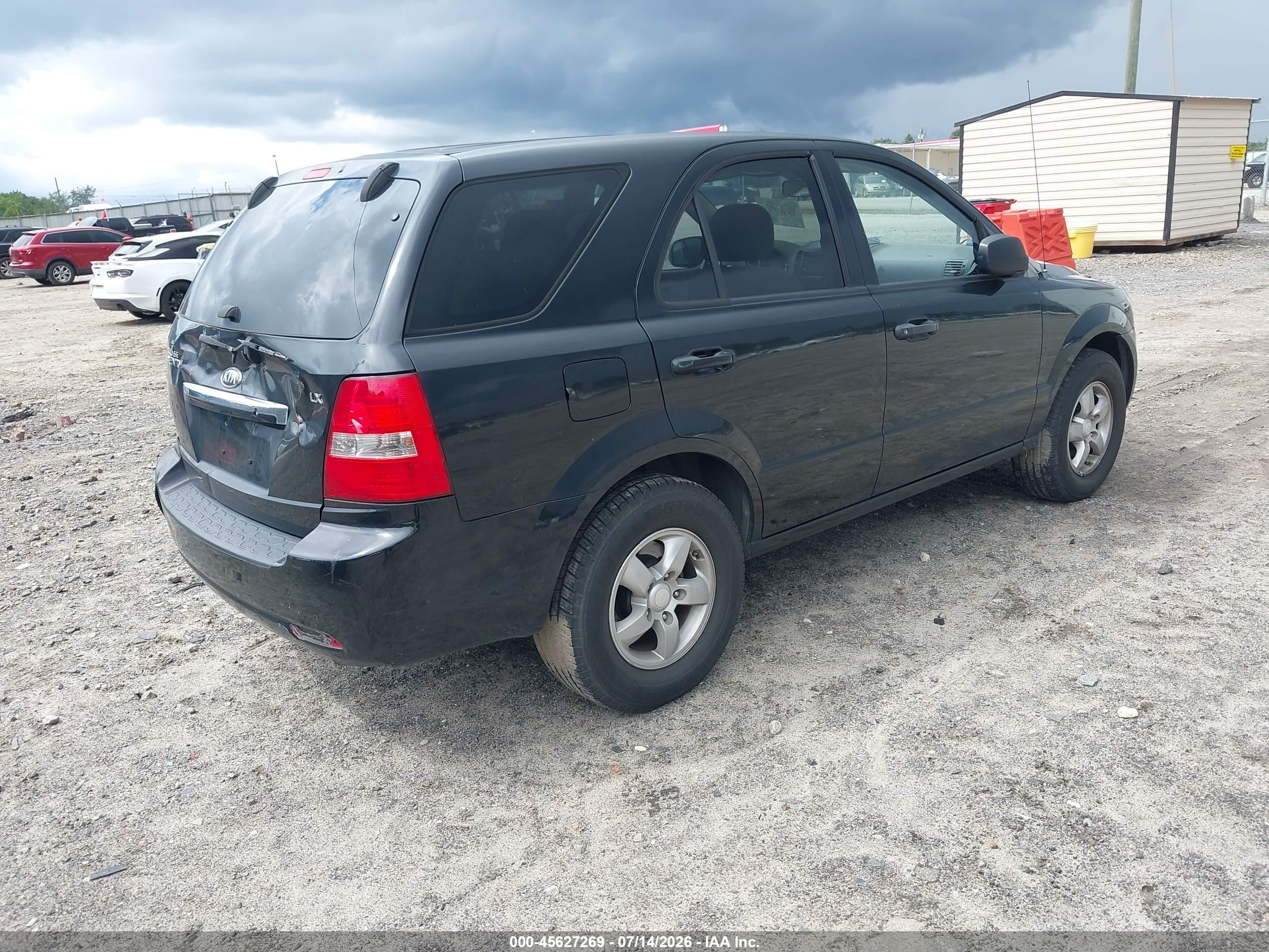 2008 Kia Sorento Lx Base Black vin: KNDJD735385813677