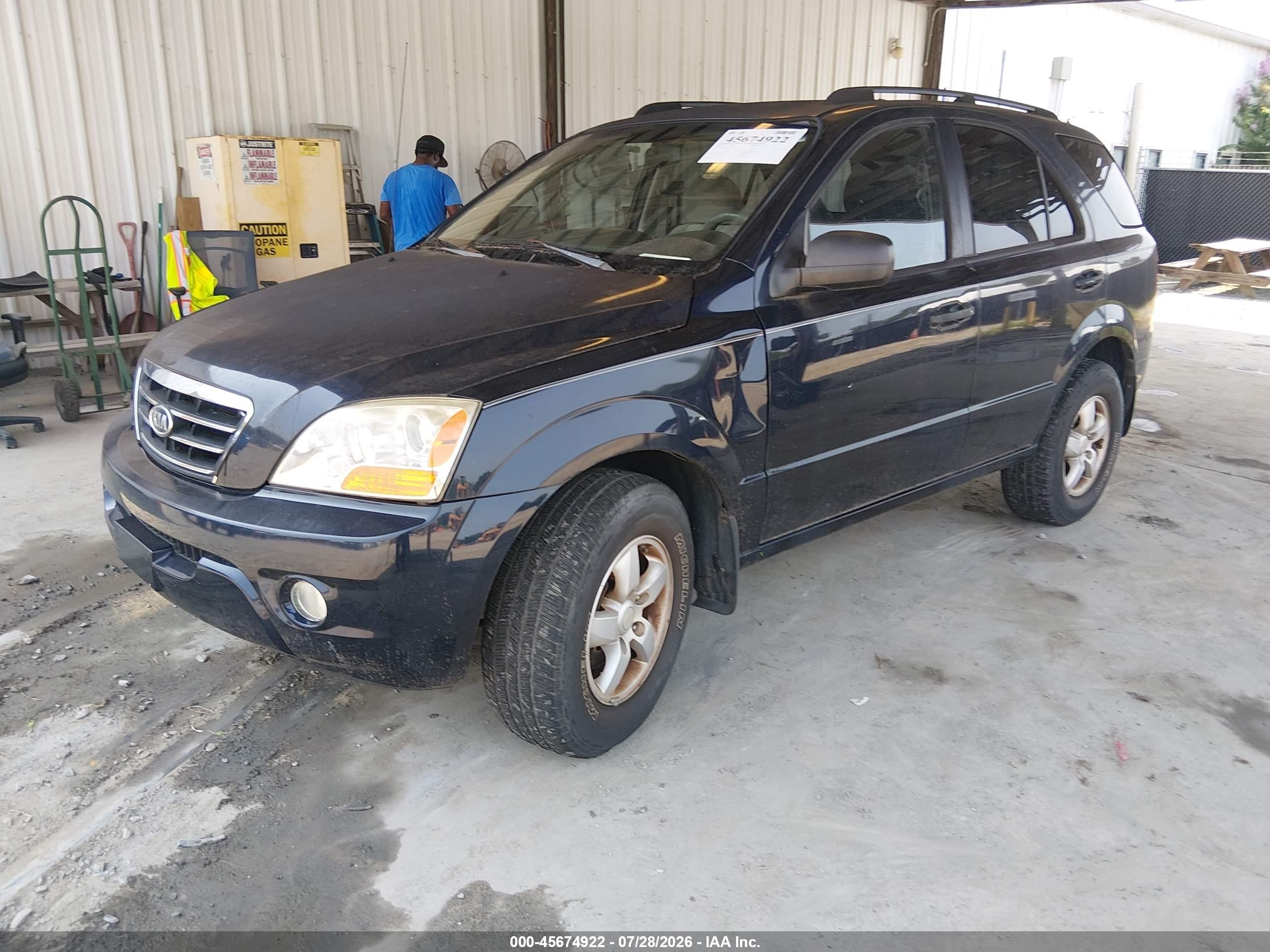 2008 Kia Sorento Lx Blue vin: KNDJD735385825599