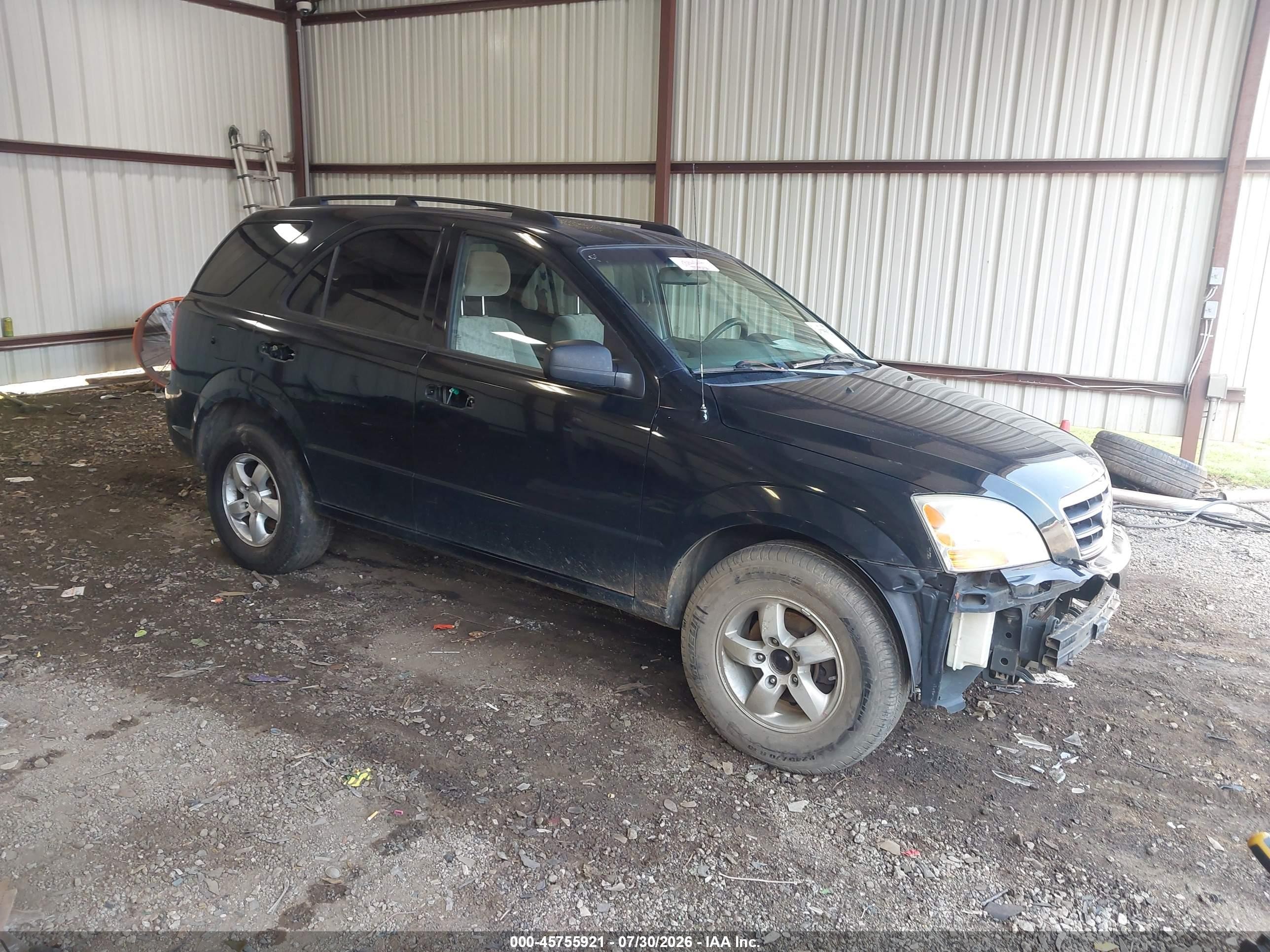2008 Kia Sorento Lx Black vin: KNDJD735385844654