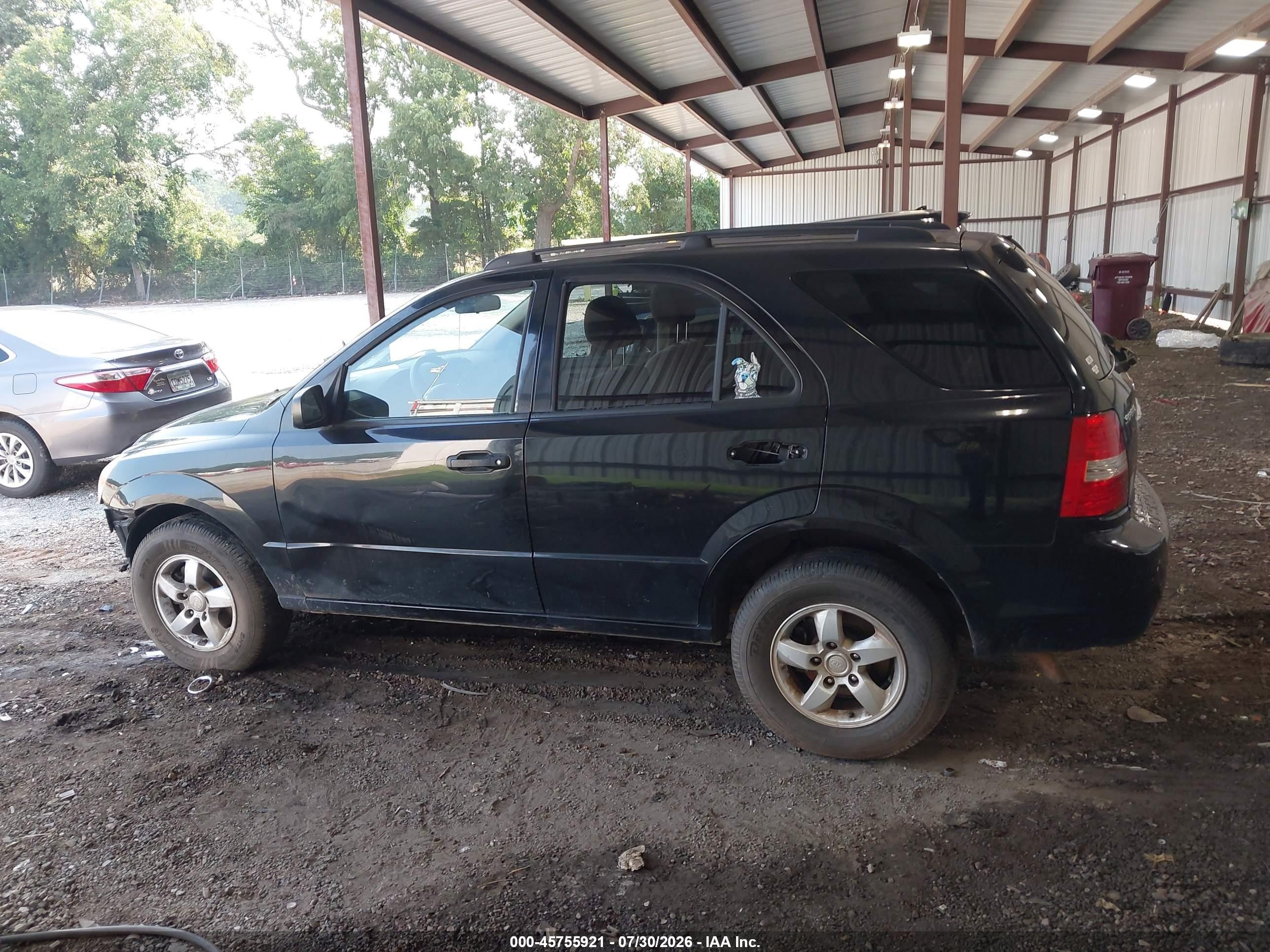 2008 Kia Sorento Lx Black vin: KNDJD735385844654