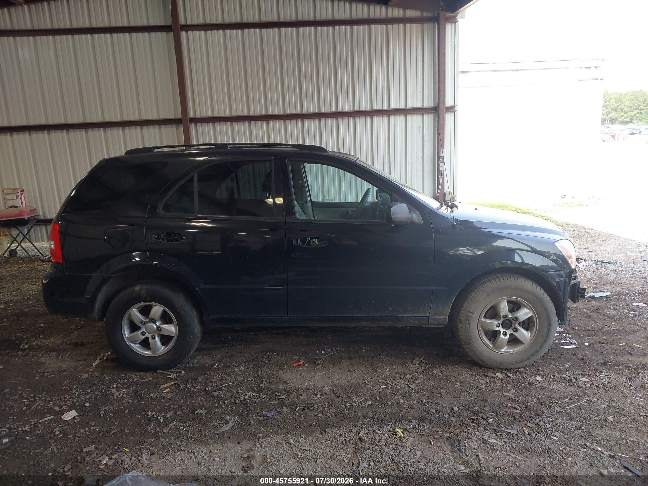 2008 Kia Sorento Lx Black vin: KNDJD735385844654