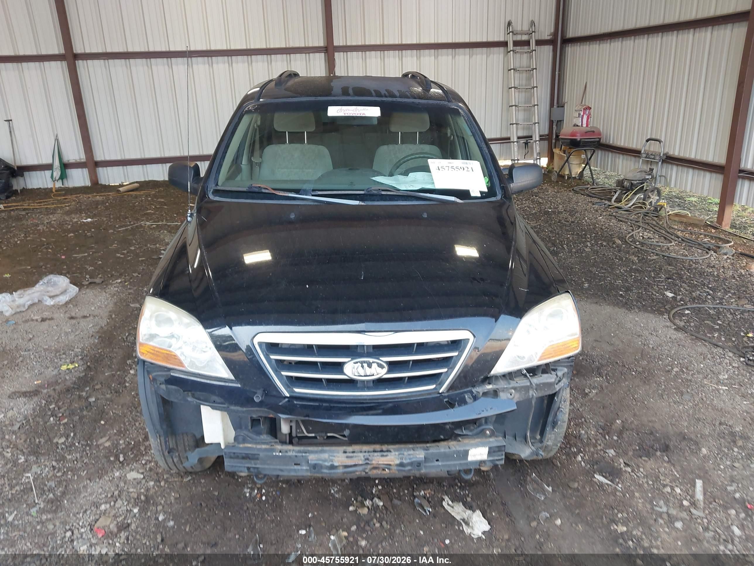 2008 Kia Sorento Lx Black vin: KNDJD735385844654