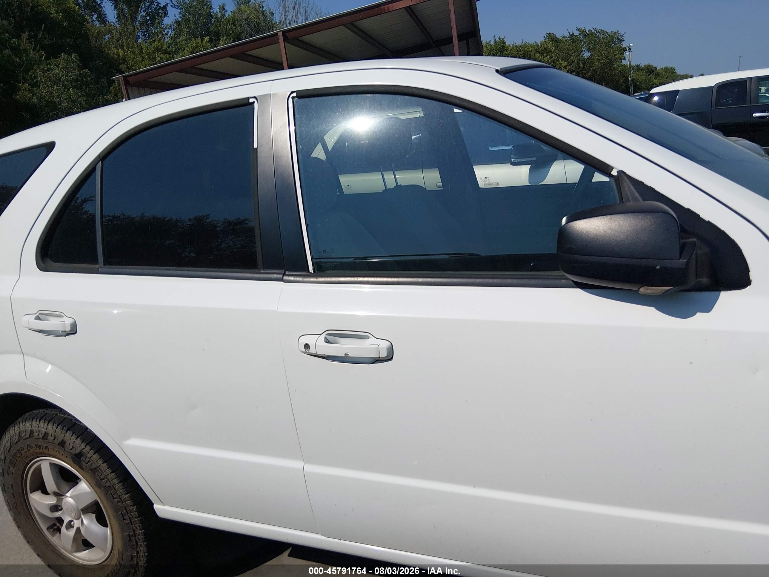 2008 Kia Sorento Lx Base White vin: KNDJD735385847375