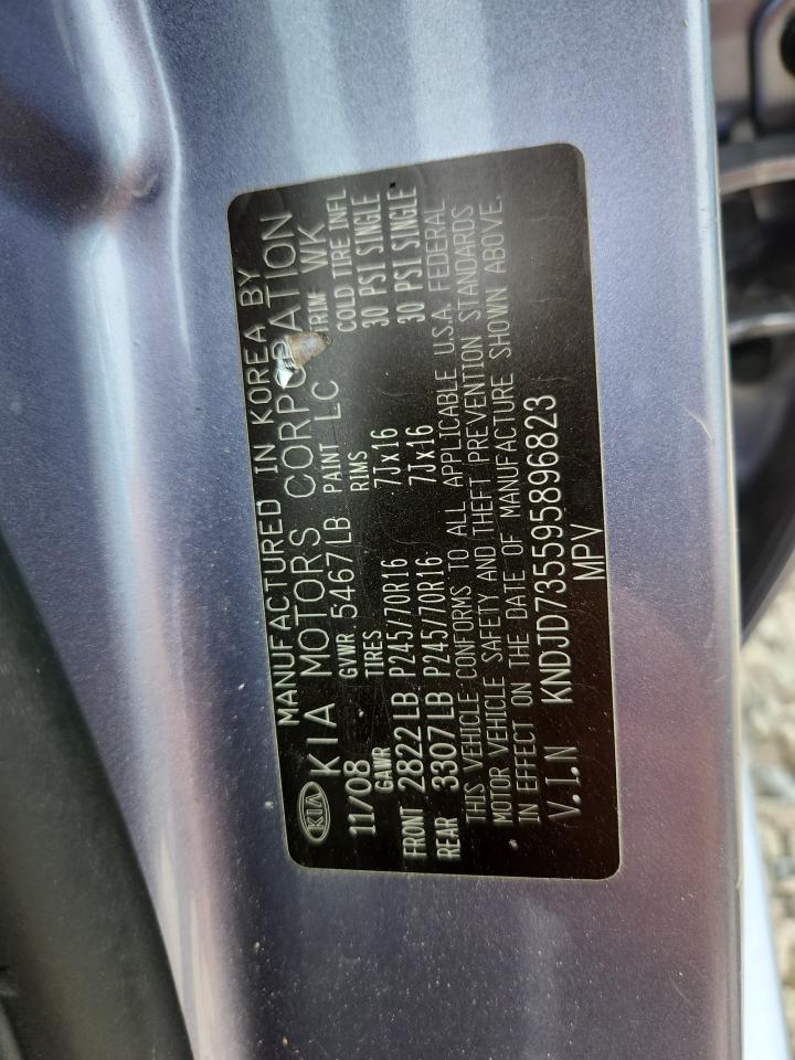 2009 Kia Sorento Base Blue vin: KNDJD735595896823