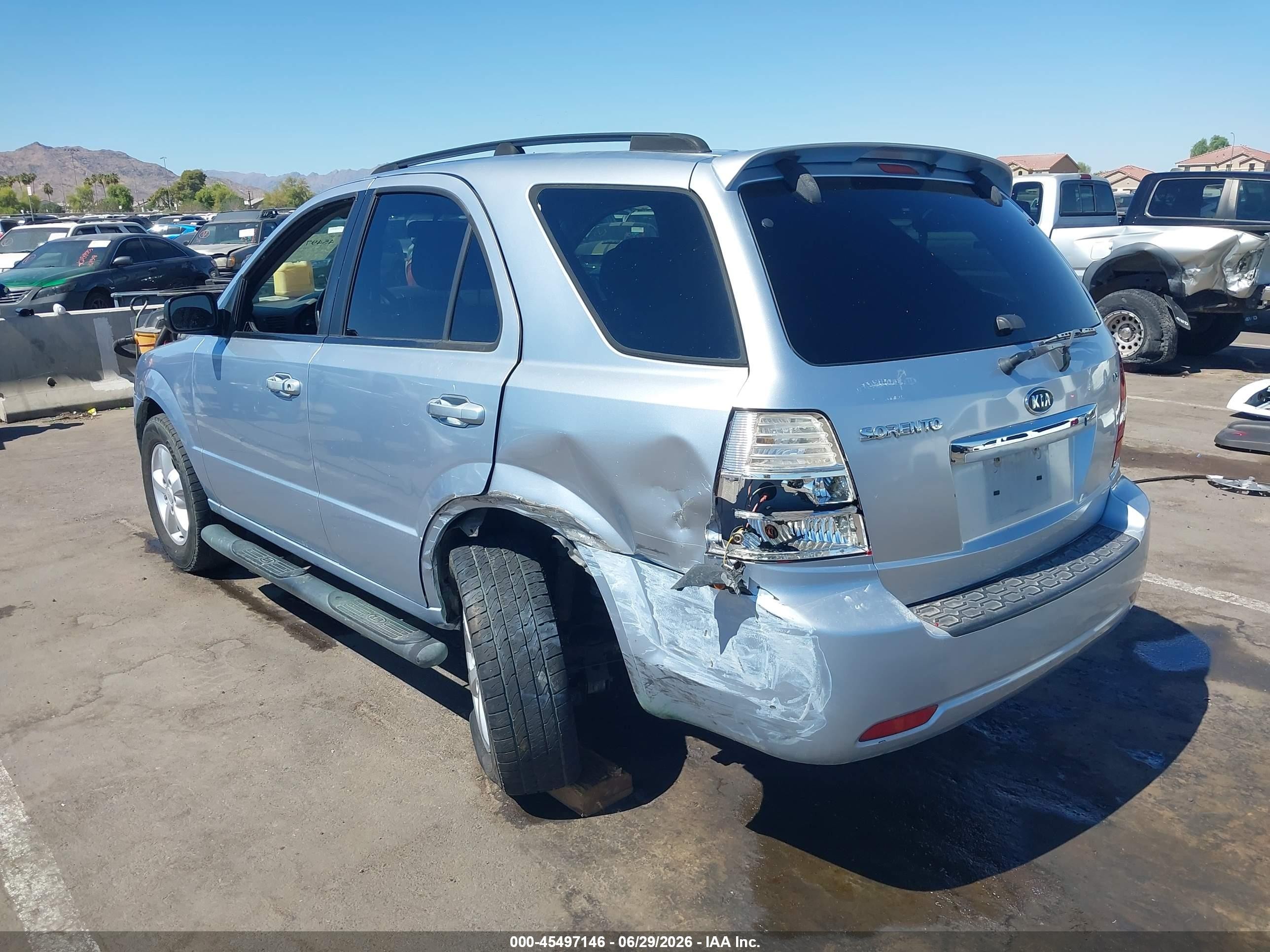 2008 Kia Sorento Lx Gray vin: KNDJD735685764085
