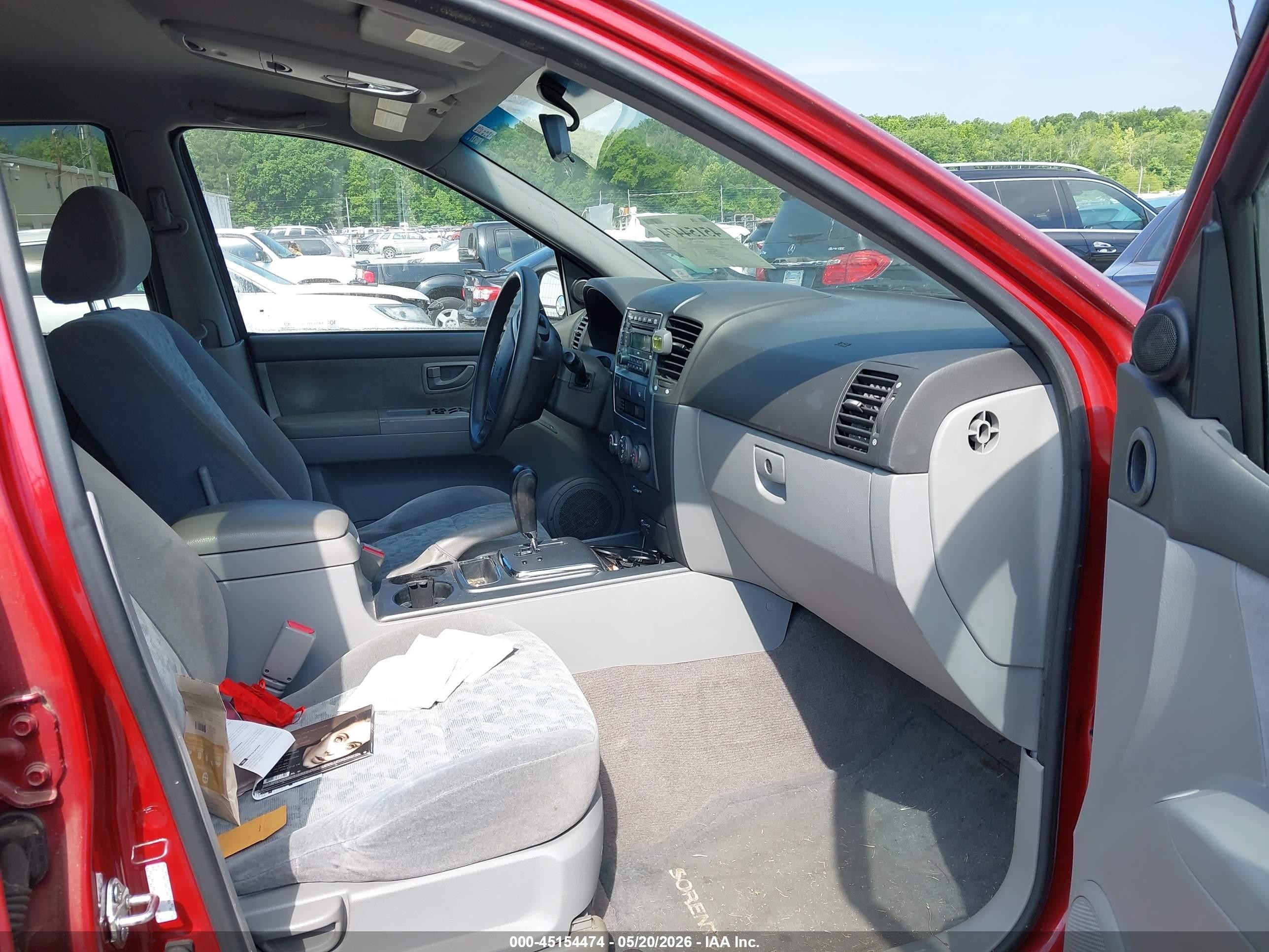 2008 Kia Sorento Lx Red vin: KNDJD735685803046