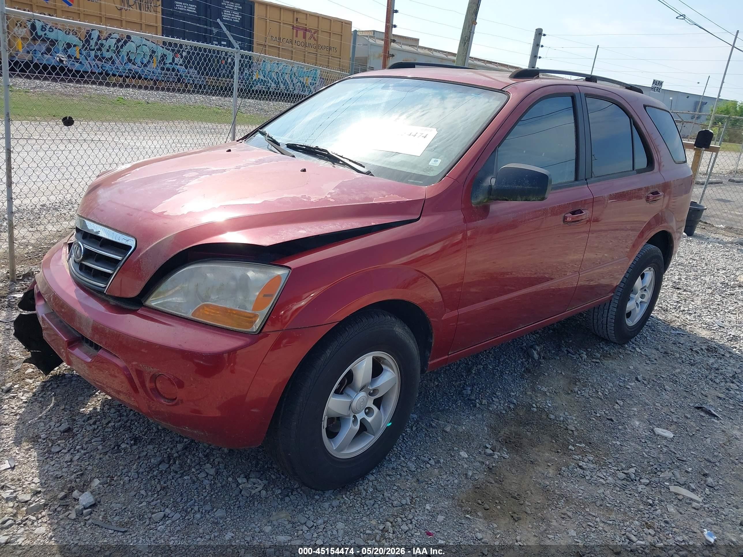 2008 Kia Sorento Lx Red vin: KNDJD735685803046