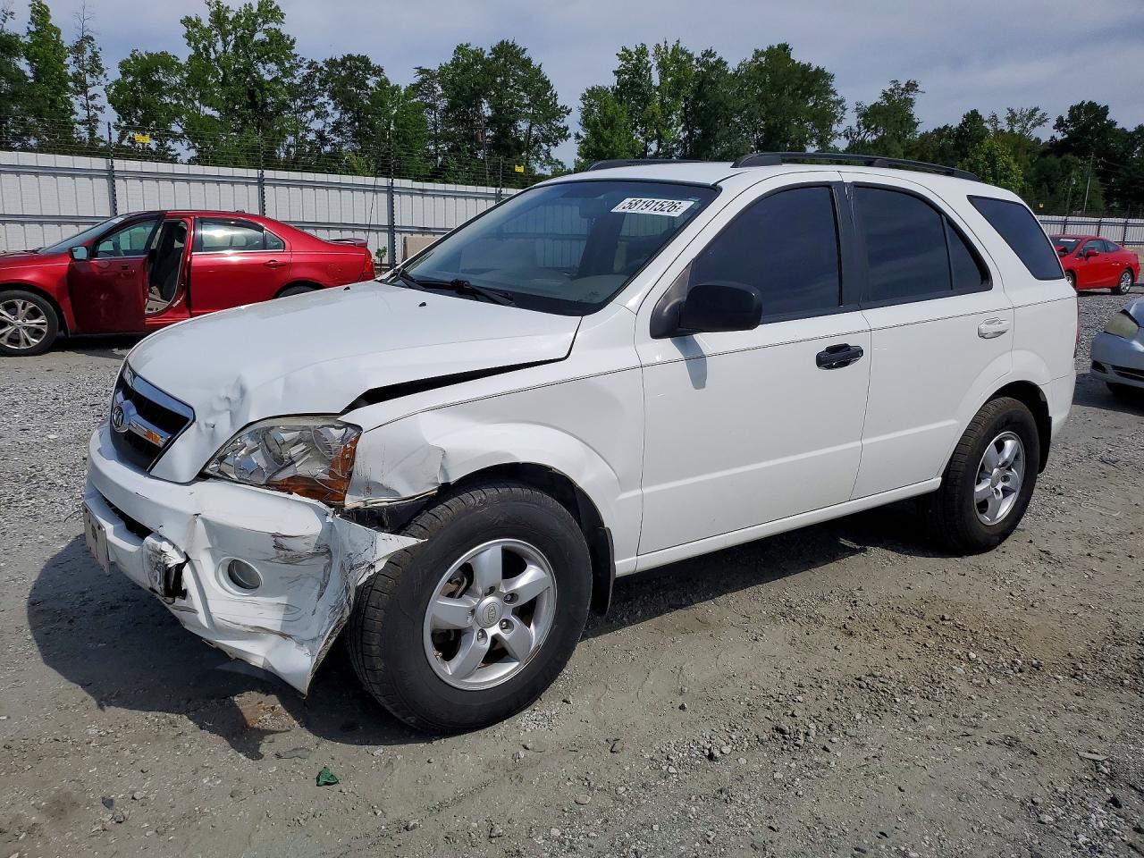 2009 Kia Sorento Lx/ex White vin: KNDJD735695867797