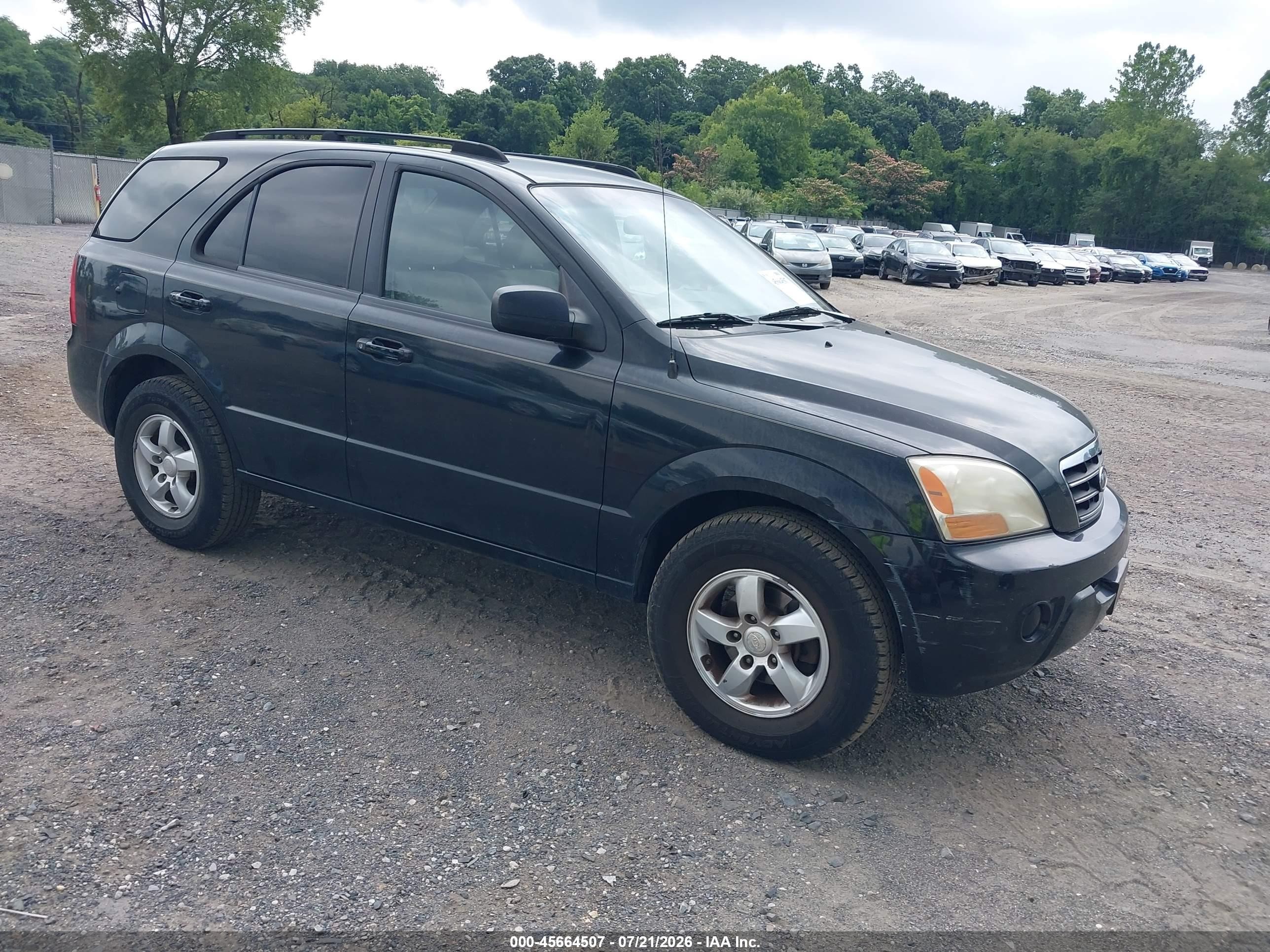 2008 Kia Sorento Lx Black vin: KNDJD735785765486