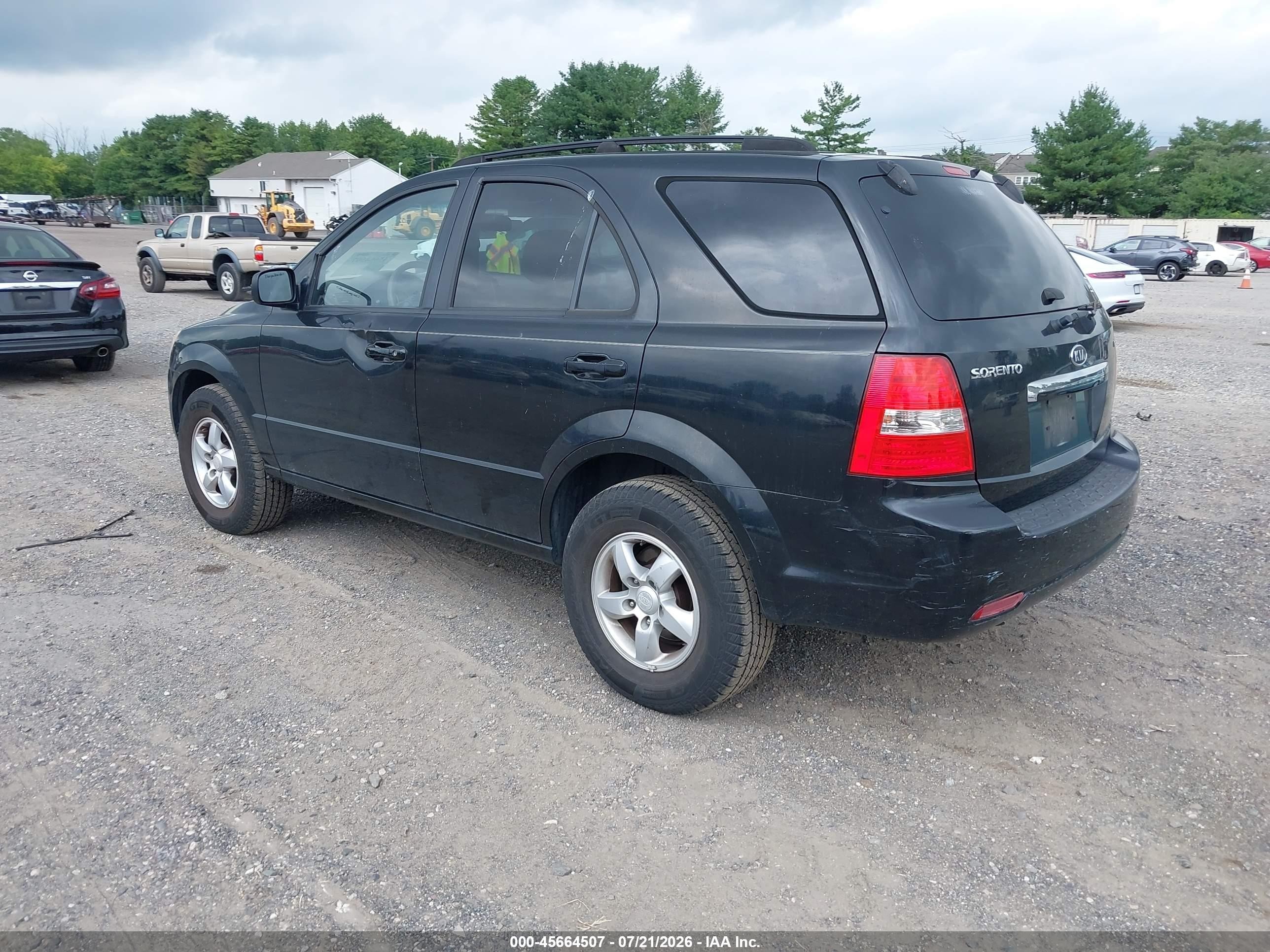 2008 Kia Sorento Lx Black vin: KNDJD735785765486