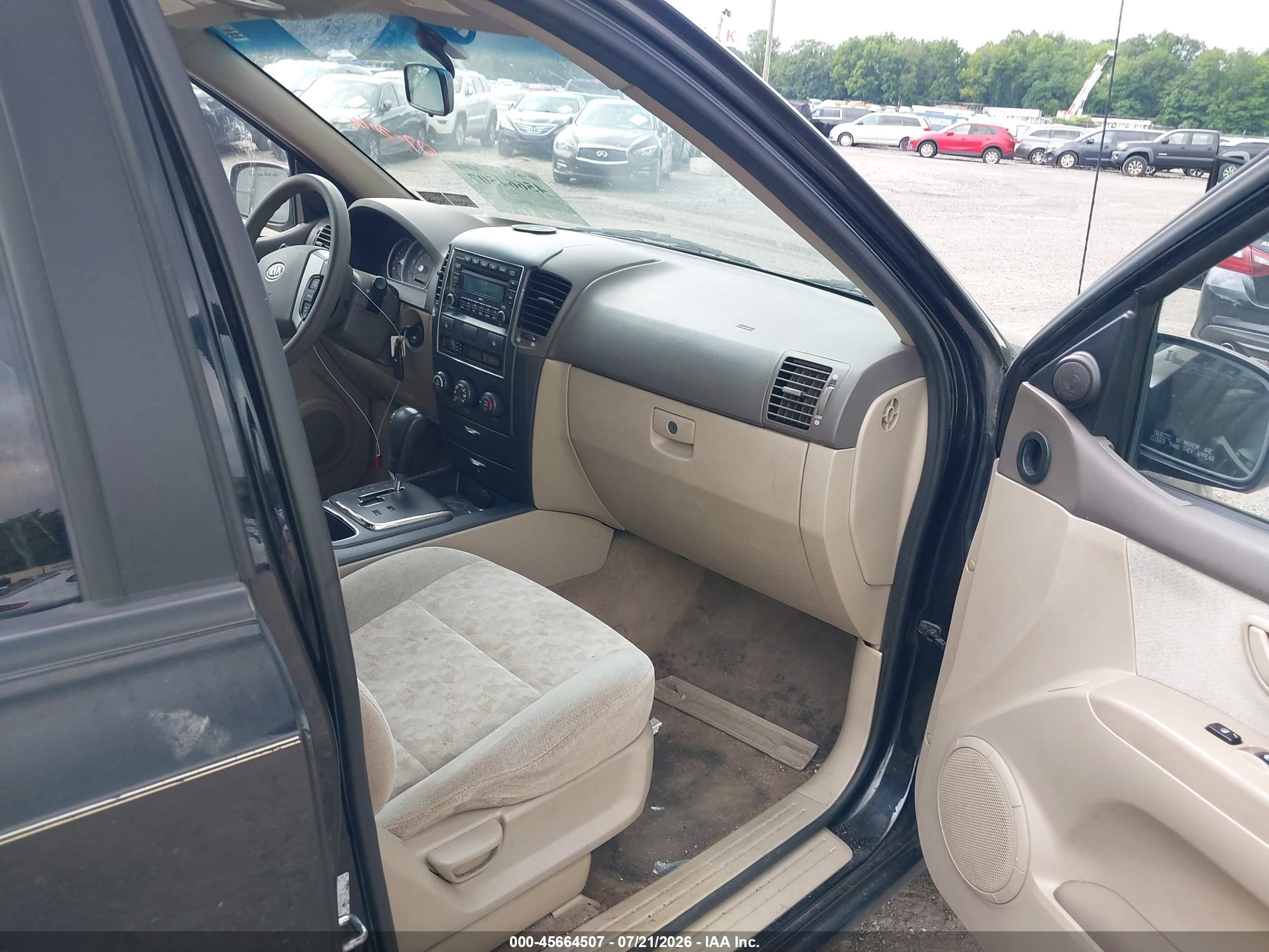 2008 Kia Sorento Lx Black vin: KNDJD735785765486