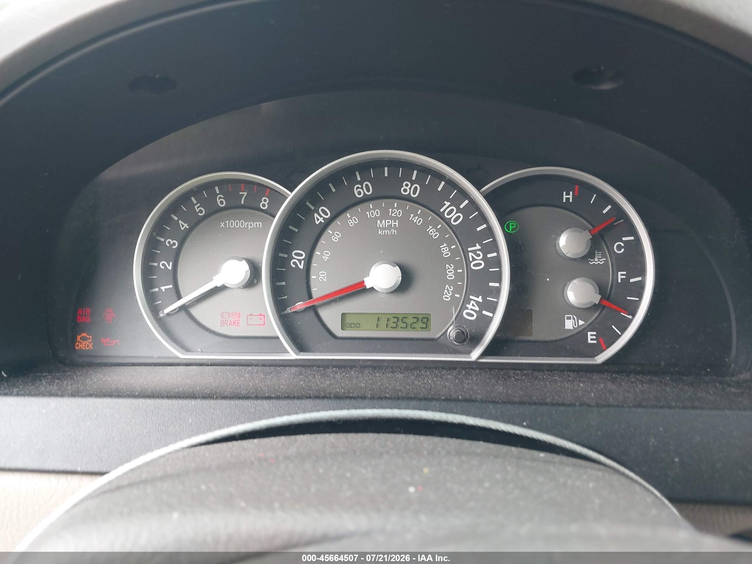 2008 Kia Sorento Lx Black vin: KNDJD735785765486