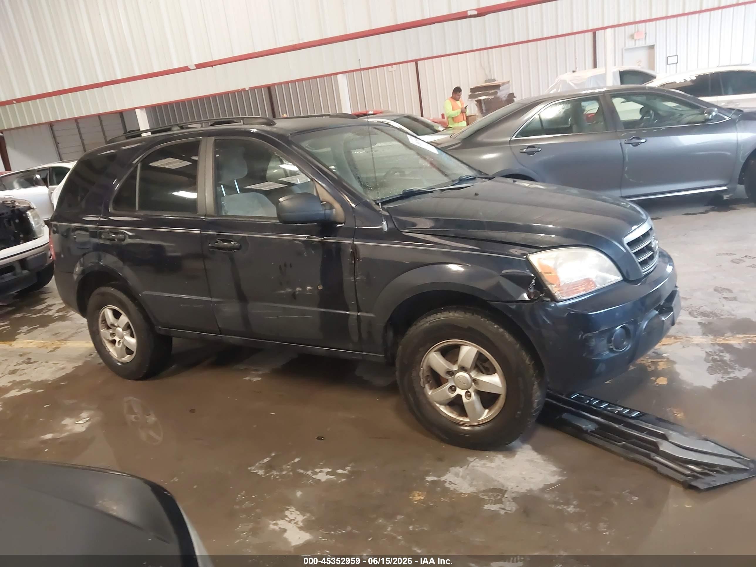 2008 Kia Sorento Lx Blue vin: KNDJD735785857245